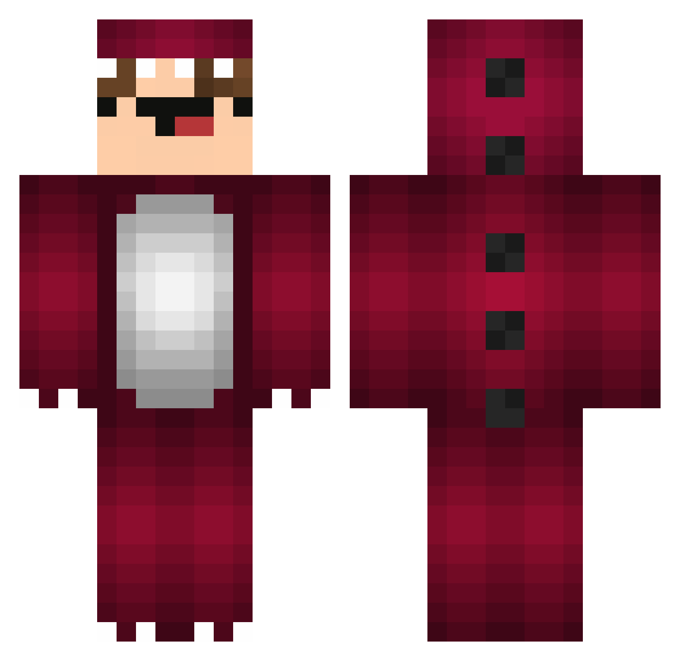 EndersMist Minecraft skin, front and back view