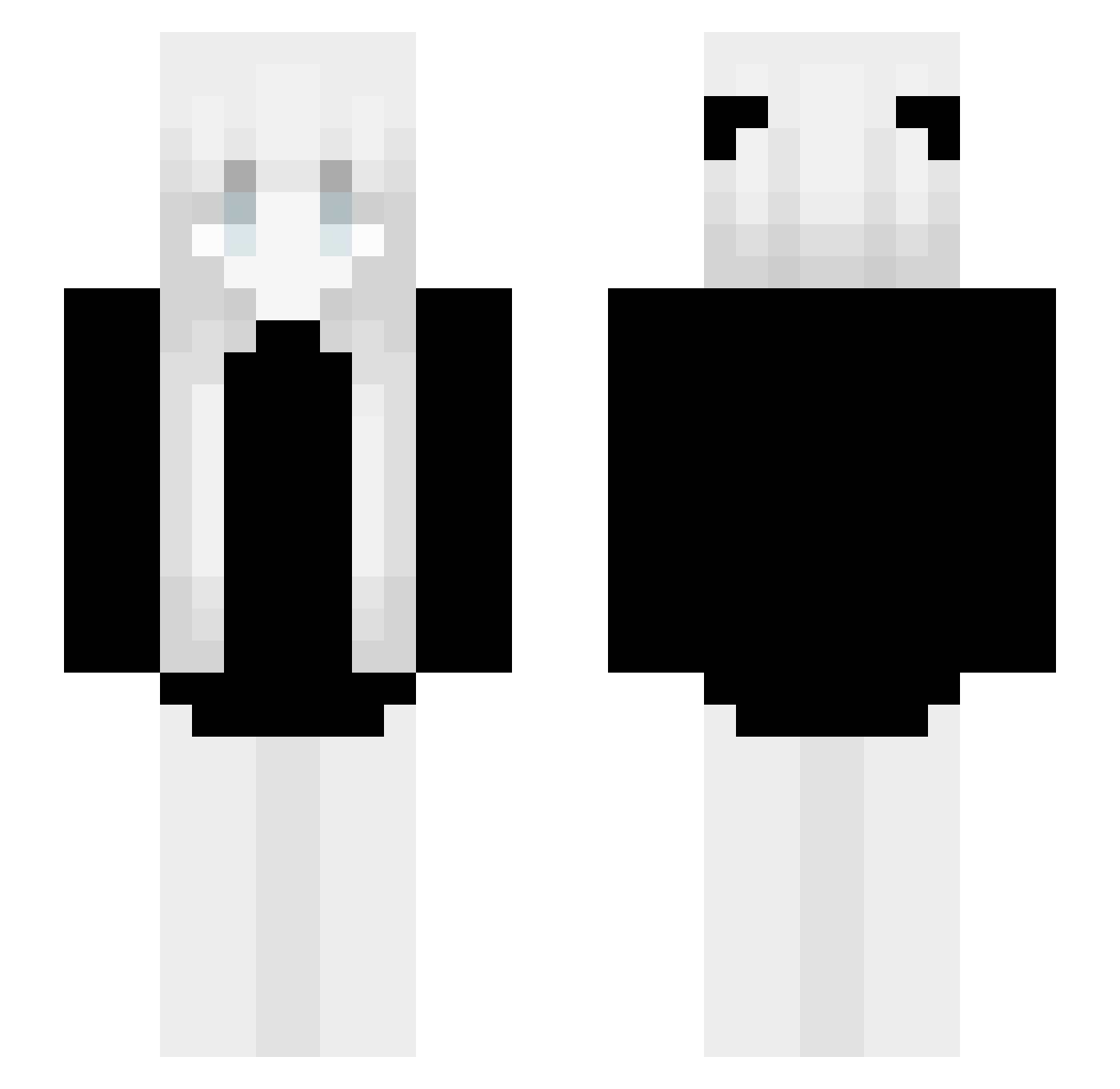 SHIRO_UwU_ Minecraft skin, front and back view