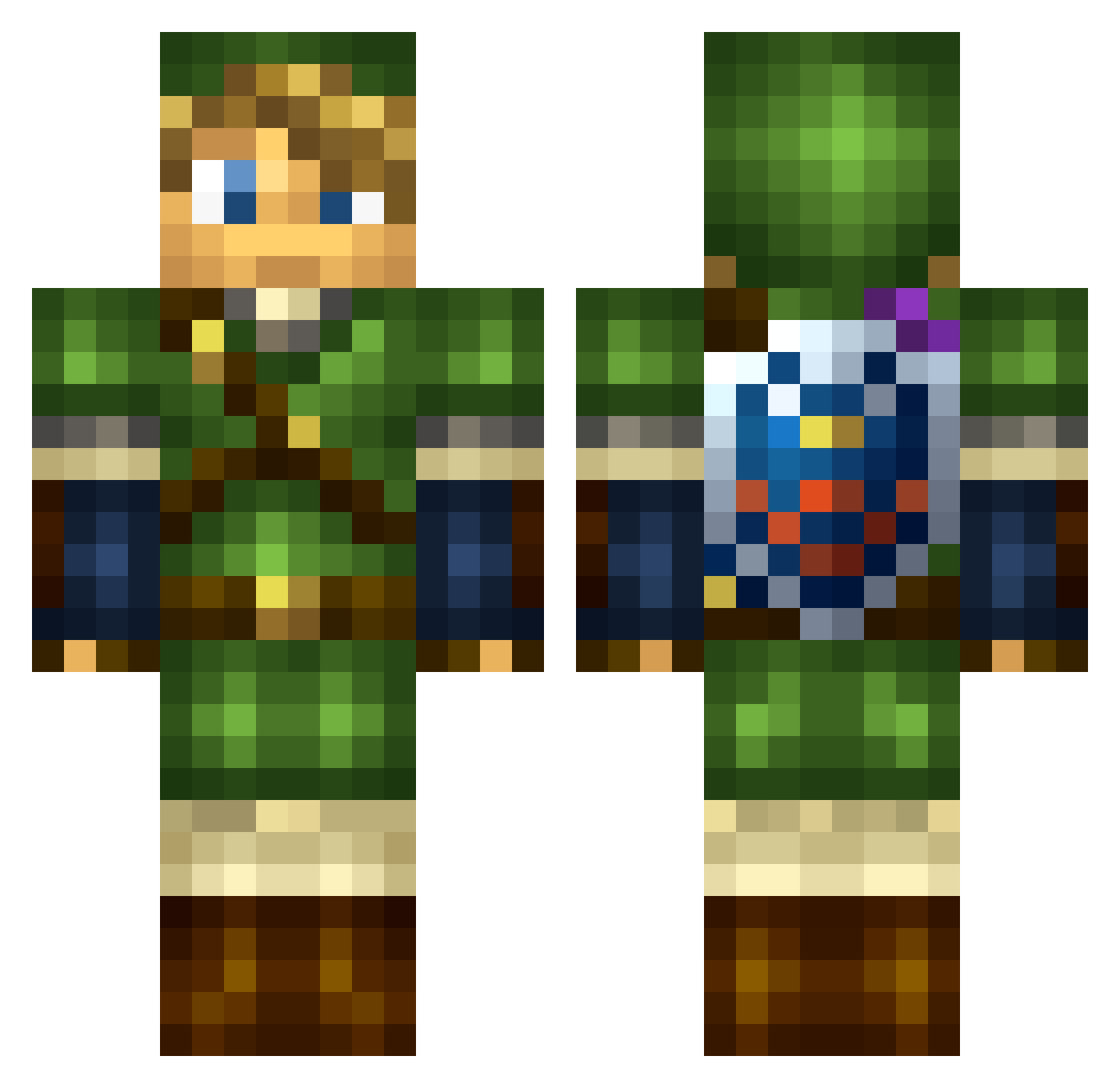 EnderEpic Minecraft skin, front and back view