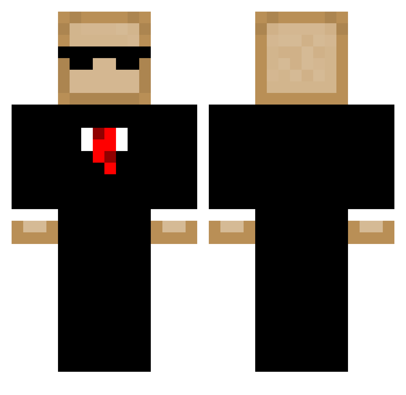 The_Mad_Bread Minecraft skin, front and back view