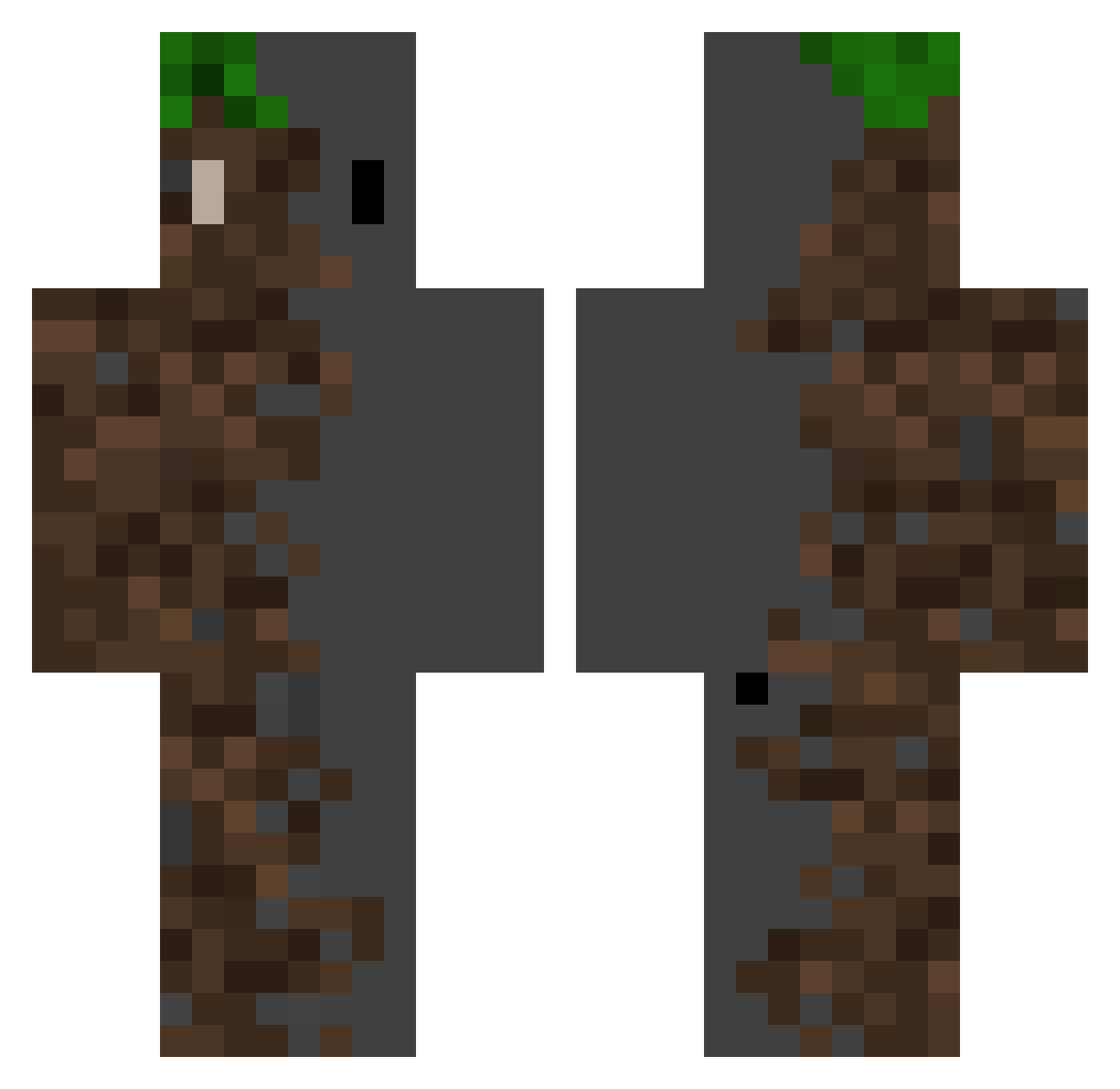 FOREVEREALIZE Minecraft skin, front and back view