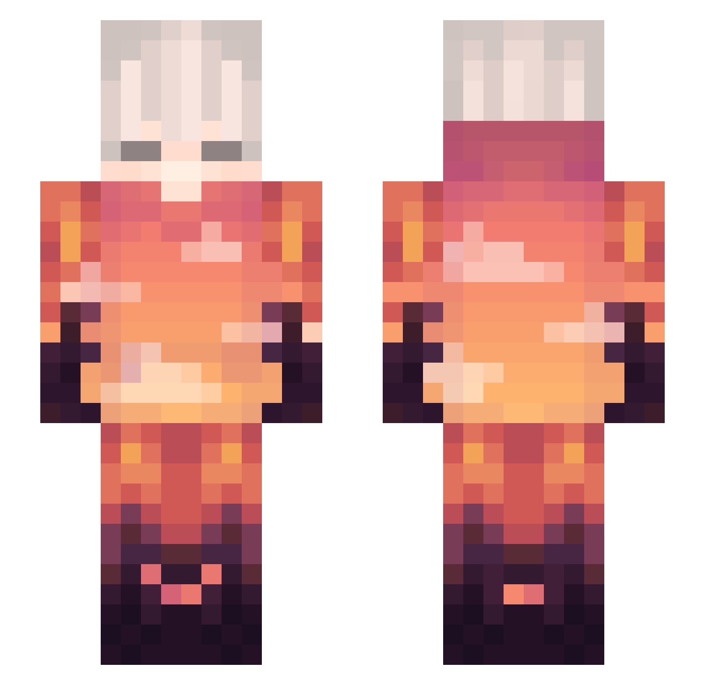 moha_ali250 Minecraft skin, front and back view