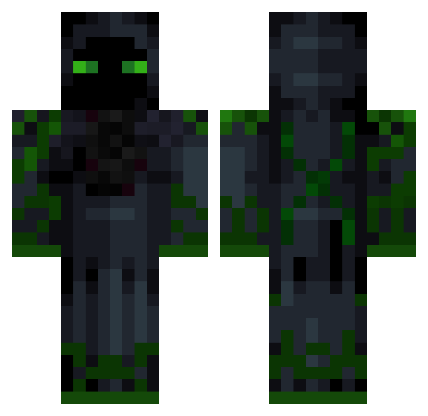elktb Minecraft skin, front and back view