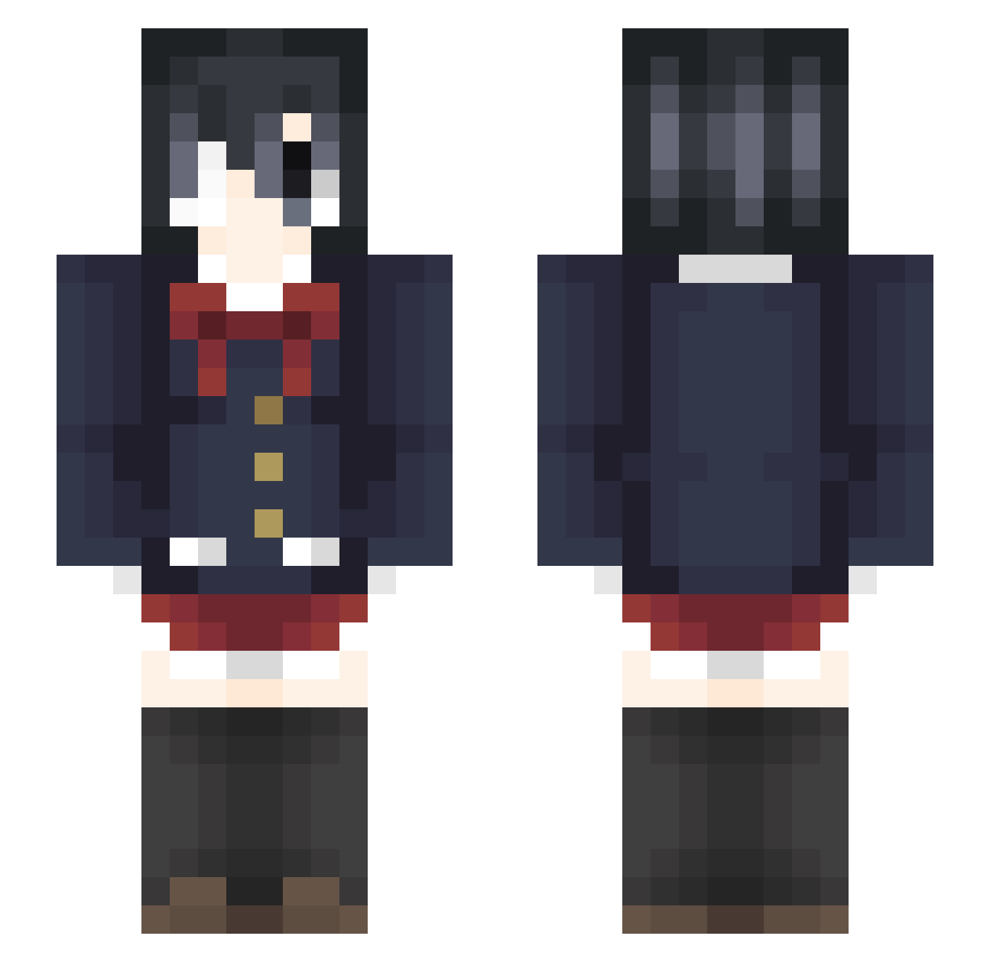 antoctowars Minecraft skin, front and back view