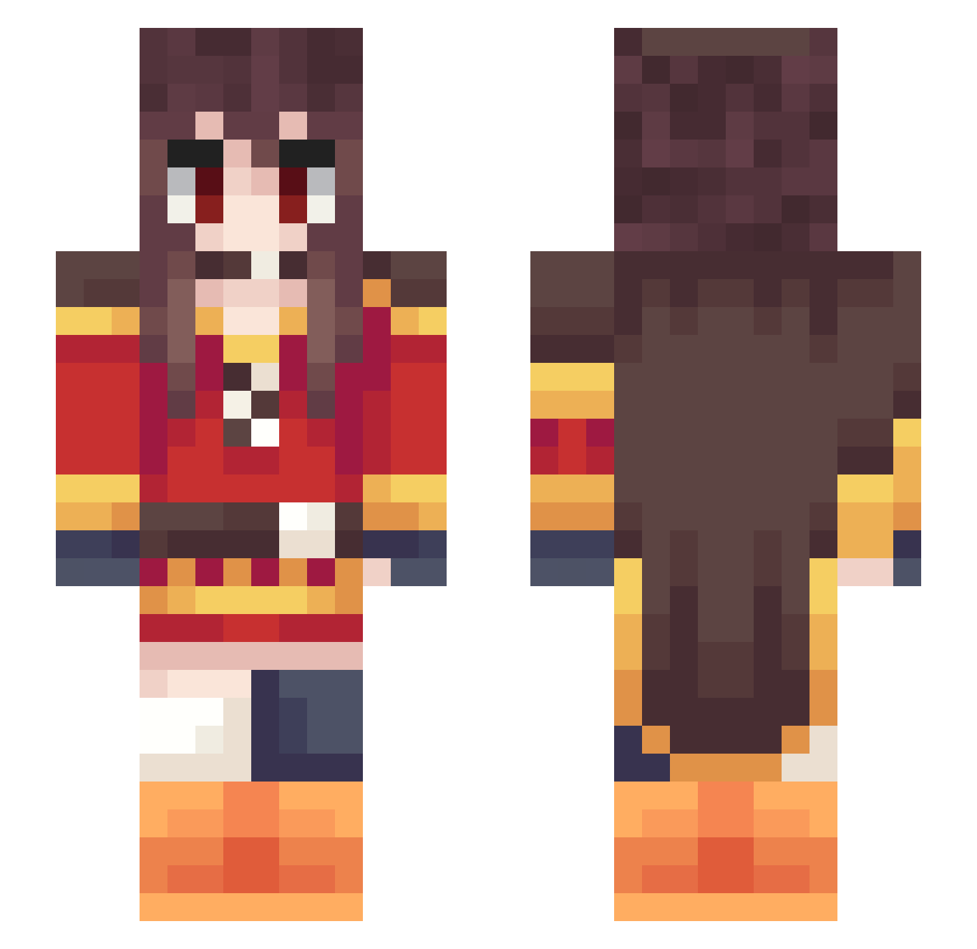 Aura_By2007 Minecraft skin, front and back view