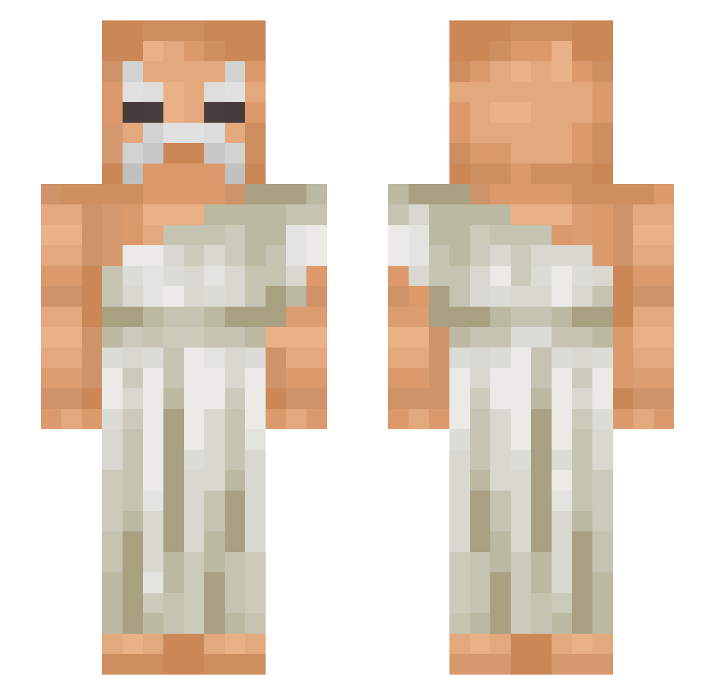 SallahEader Minecraft skin, front and back view