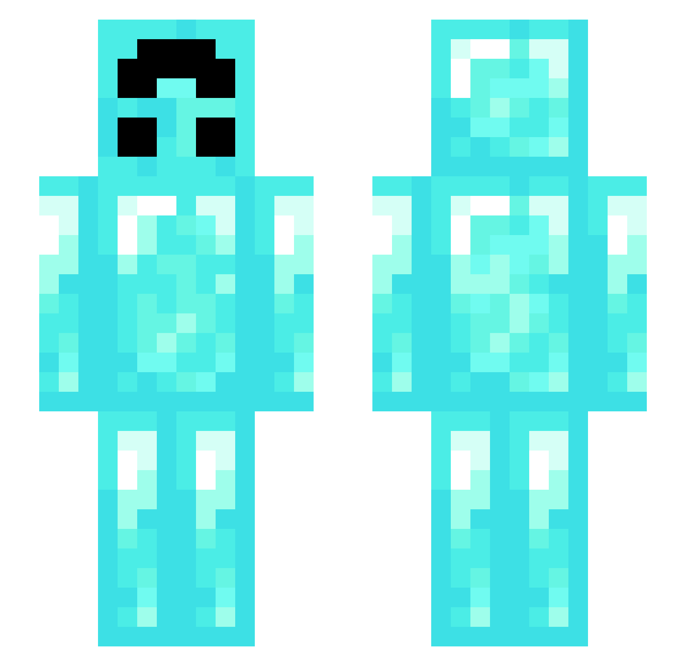 _Akeu Minecraft skin, front and back view