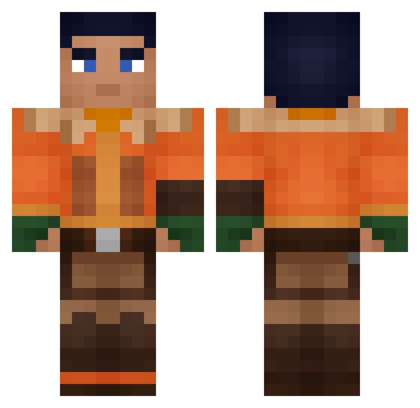 Rootbeer2019 Minecraft skin, front and back view