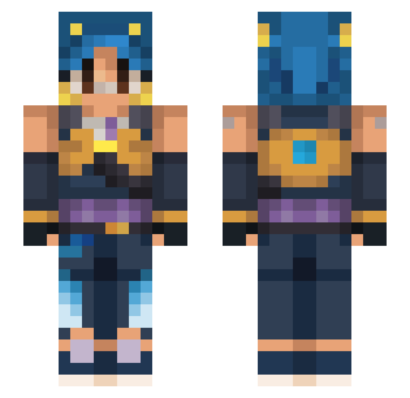 Darkus_marvinus Minecraft skin, front and back view