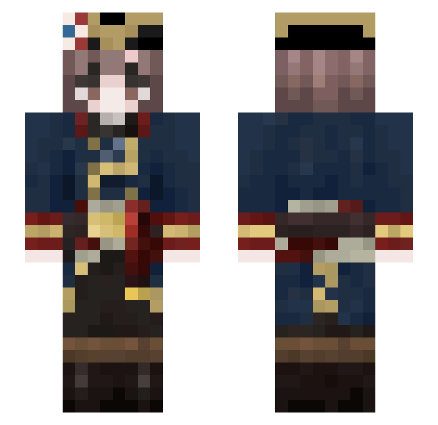 PhilippeIVleBel Minecraft skin, front and back view