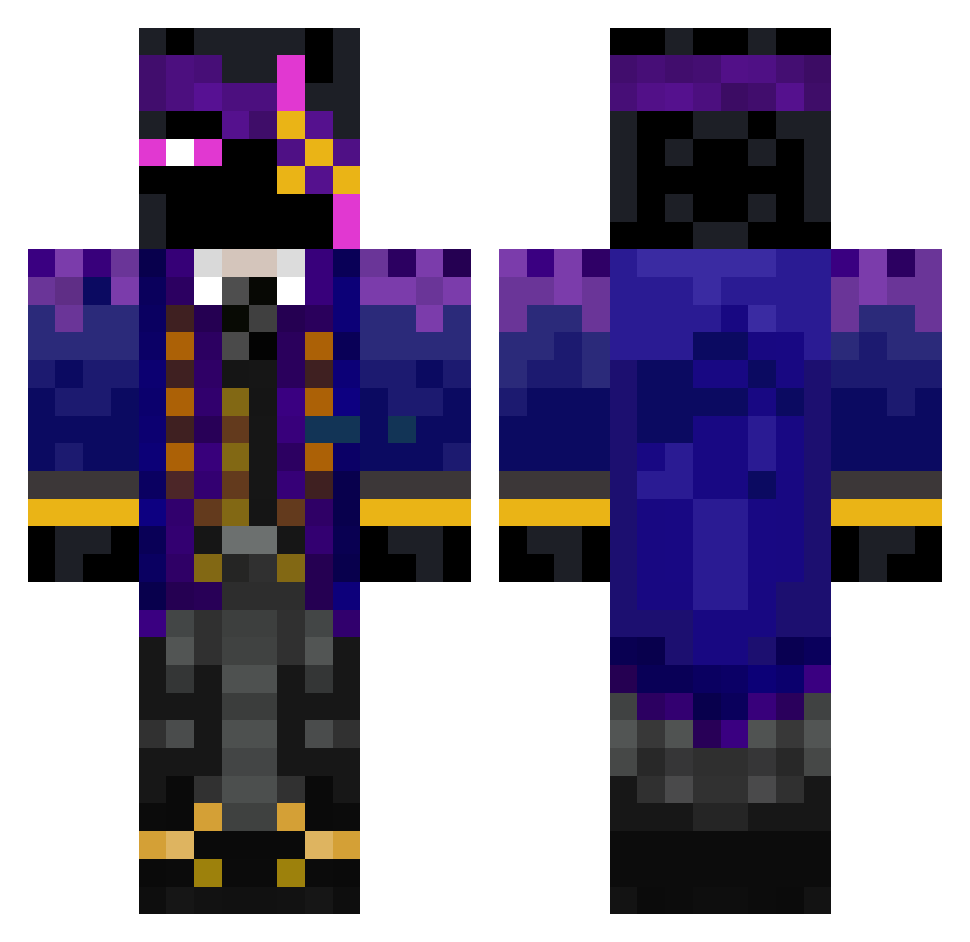 Michal070708 Minecraft skin, front and back view