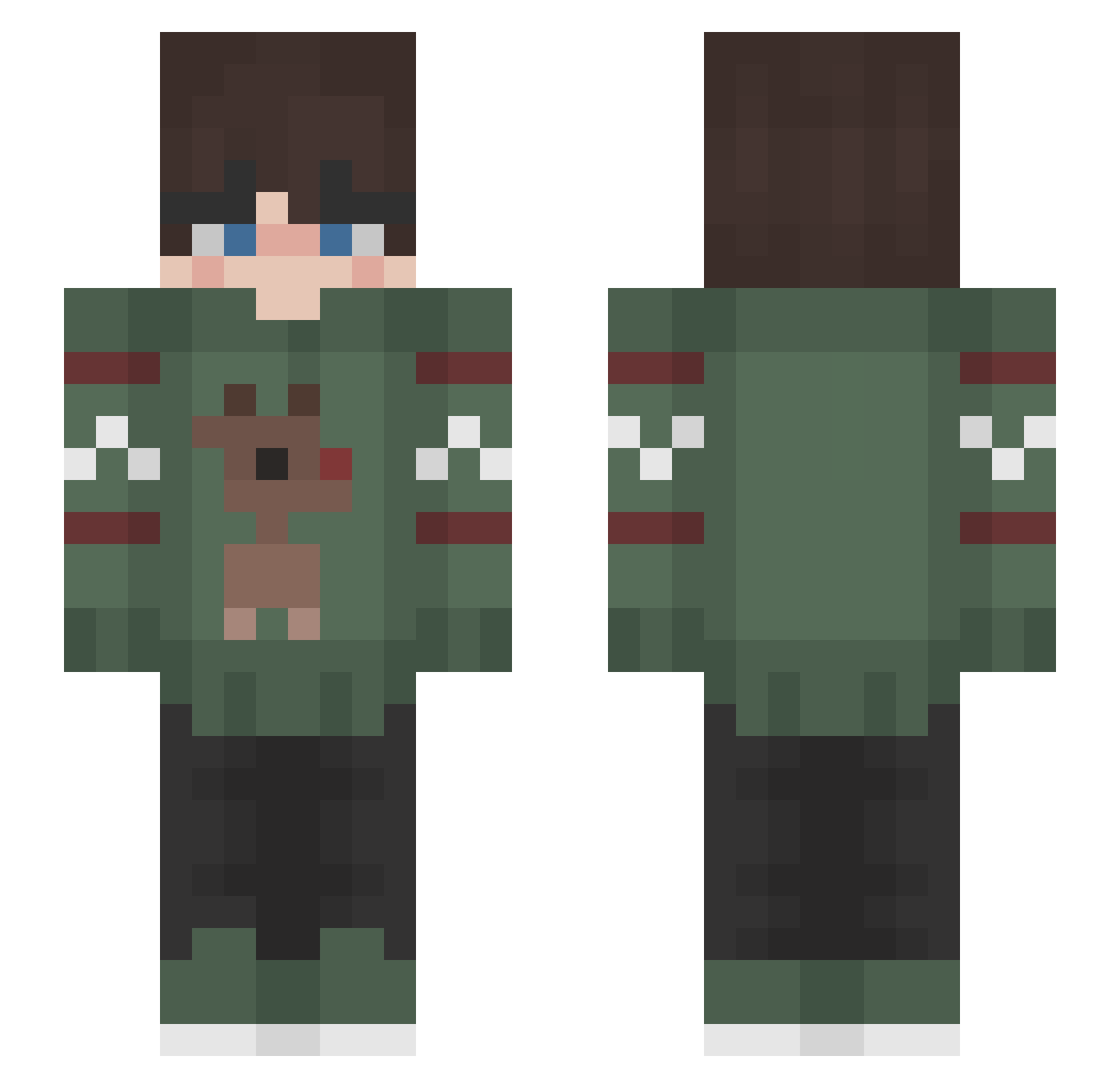Bexicho Minecraft skin, front and back view