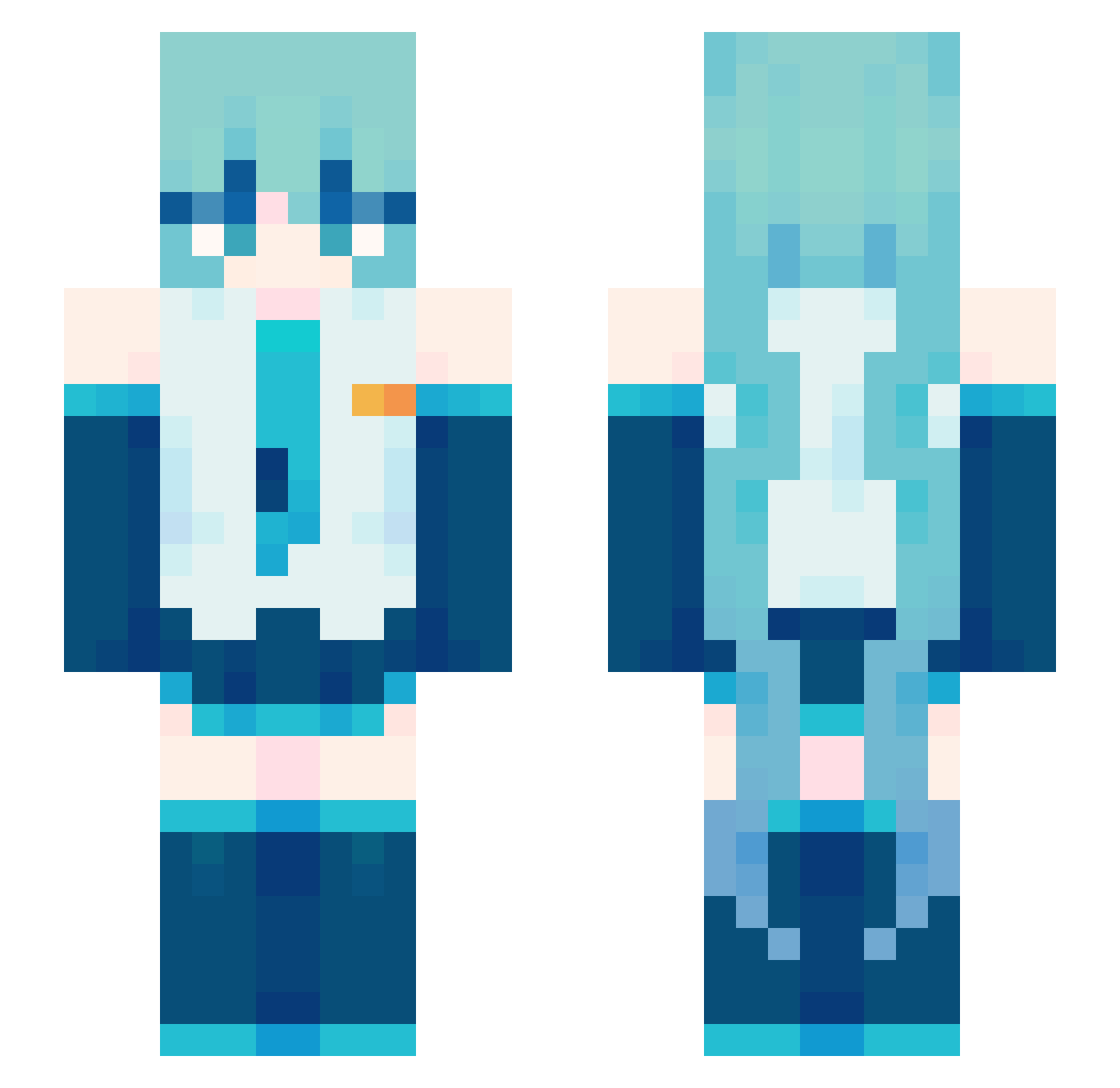 veggieprosciutto Minecraft skin, front and back view