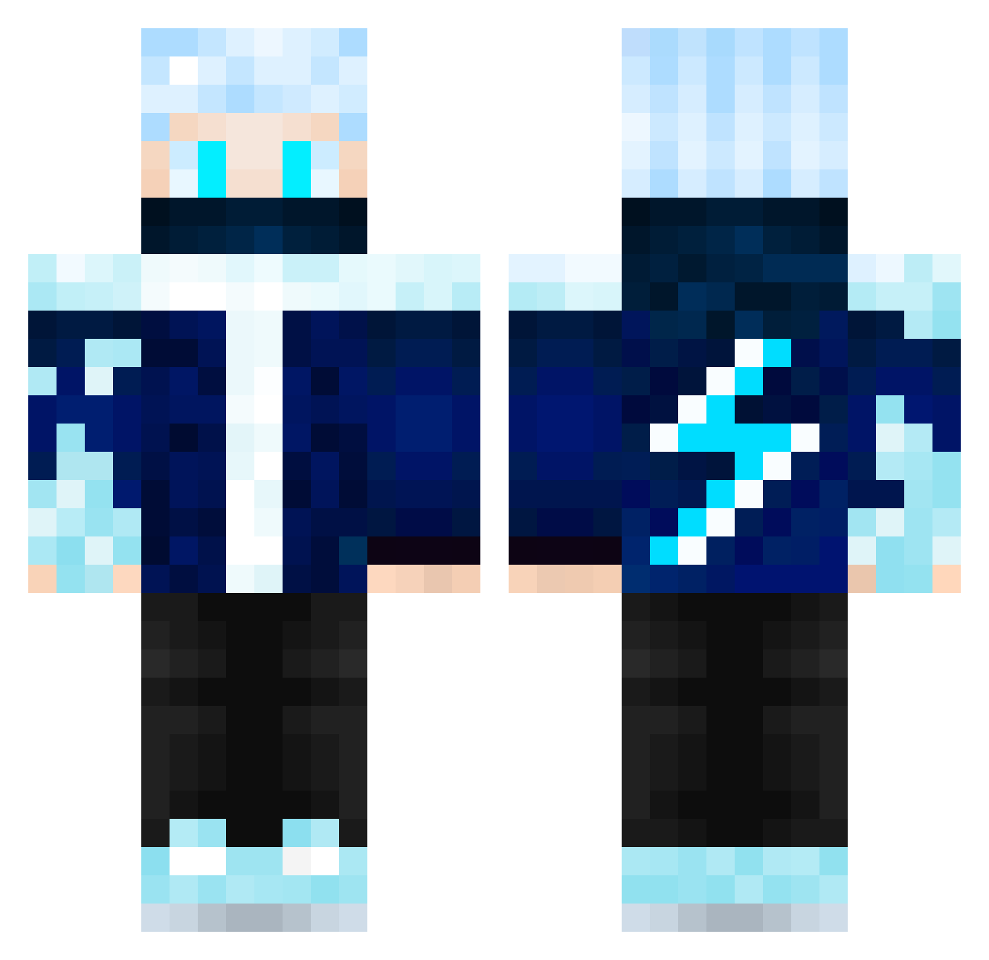 L4RS2691 Minecraft skin, front and back view