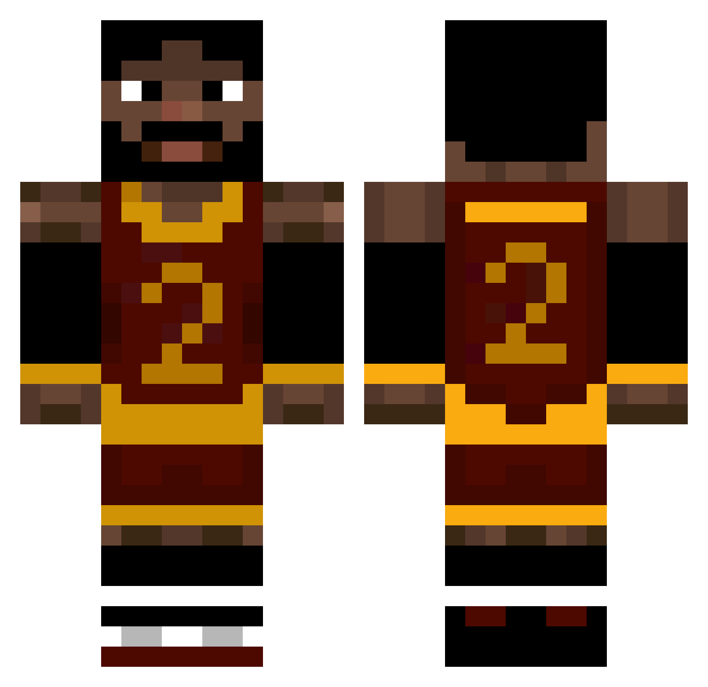 appadd Minecraft skin, front and back view