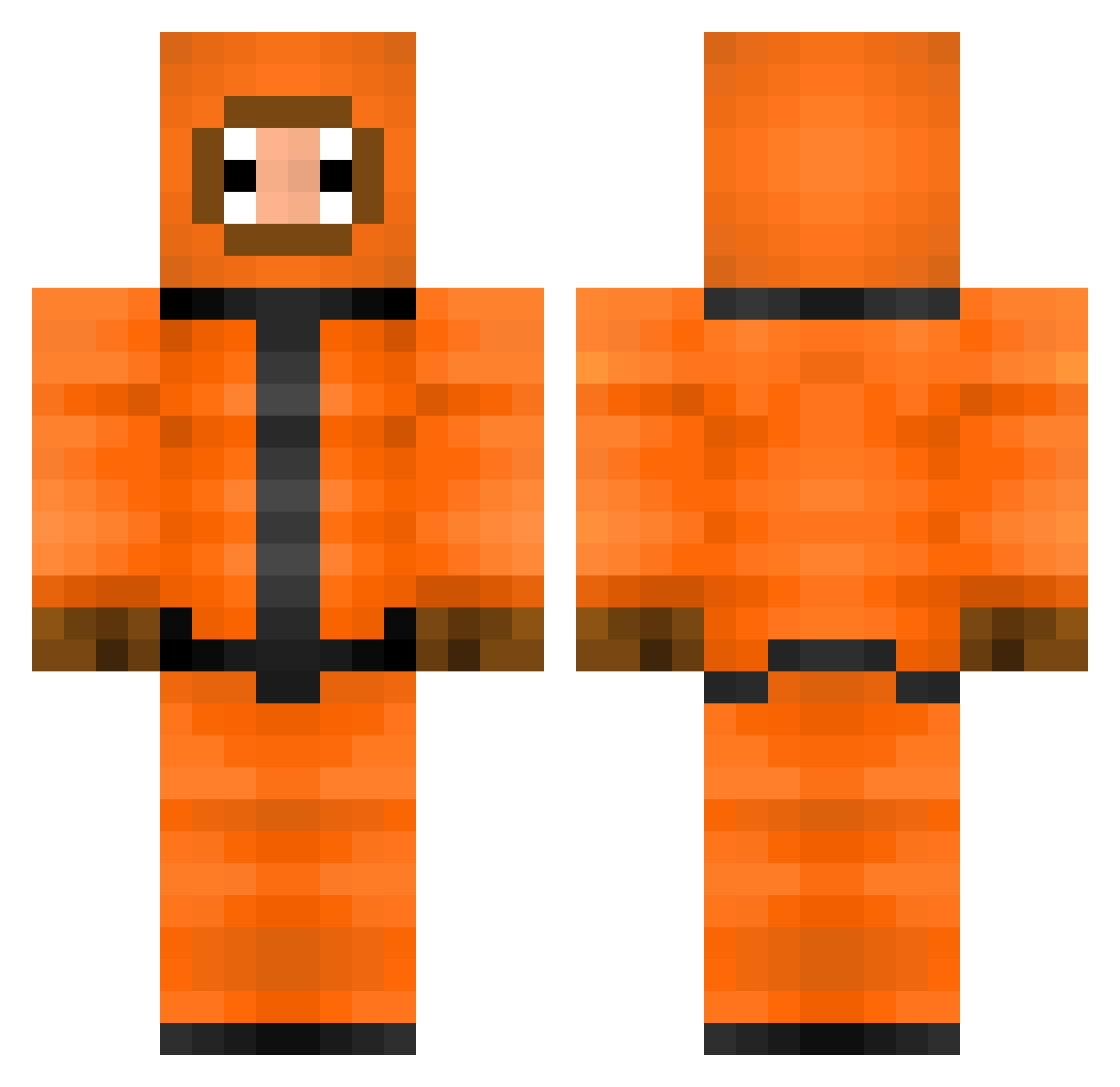 KennyMcStudios Minecraft skin, front and back view