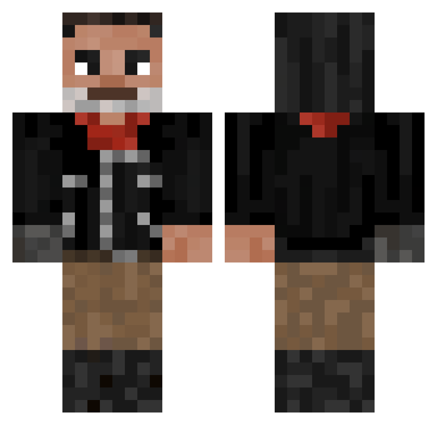 Xoan96 Minecraft skin, front and back view