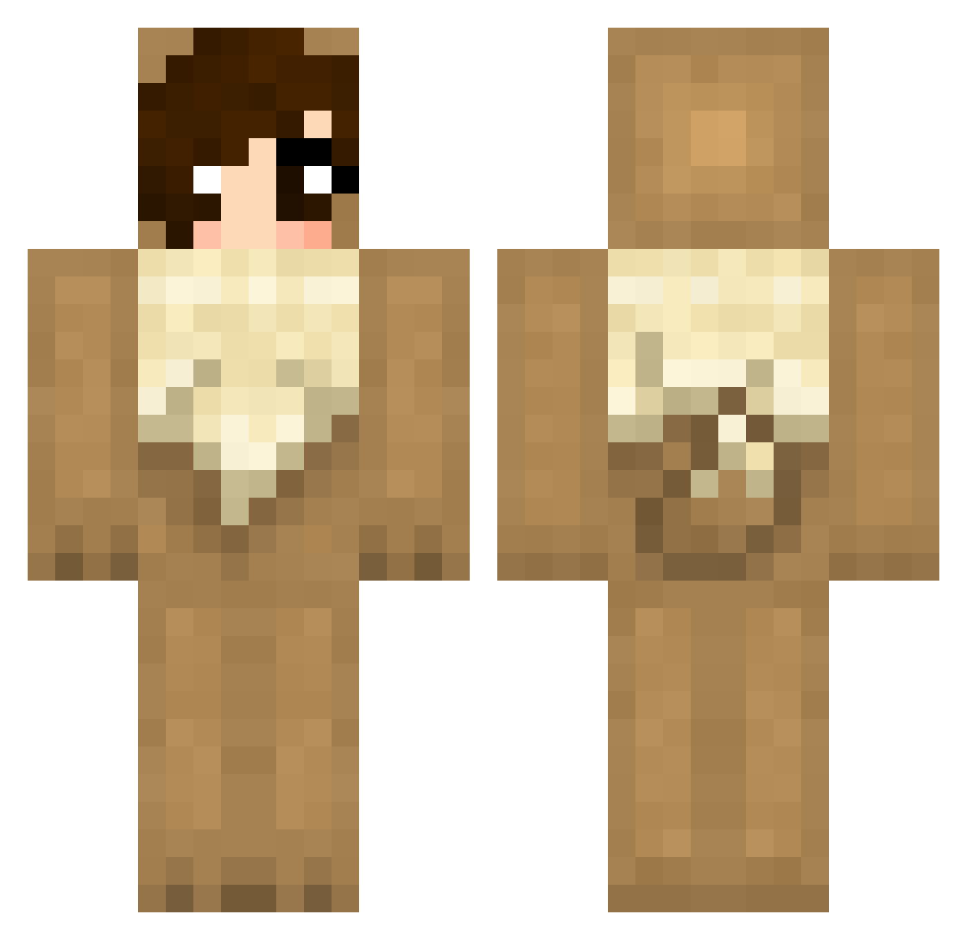Amylin Minecraft skin, front and back view