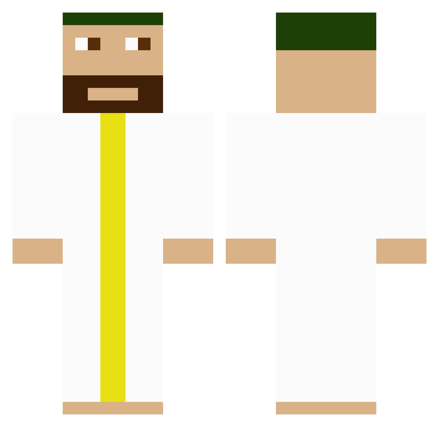 TJSapple Minecraft skin, front and back view