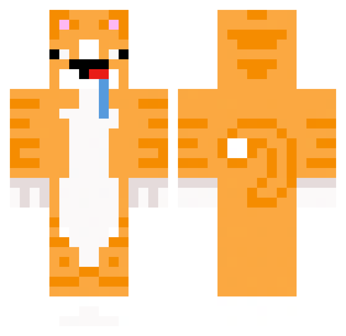 daswon Minecraft skin, front and back view