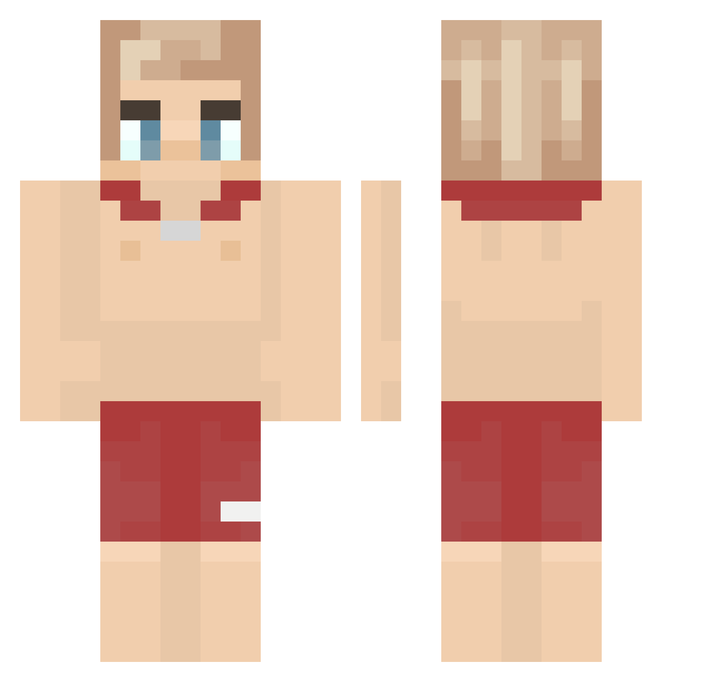 XiaoLangGuoLang Minecraft skin, front and back view
