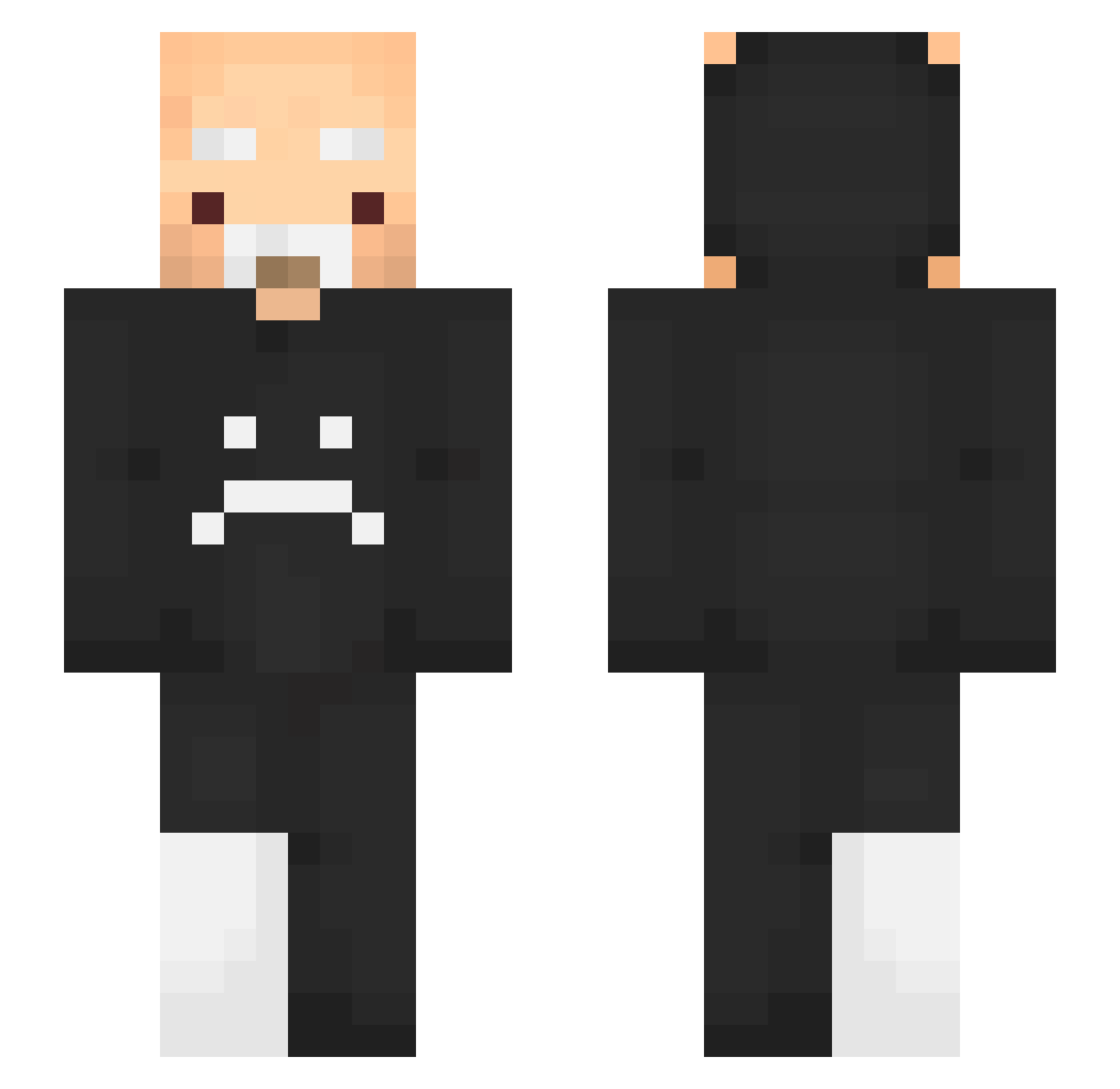 crinnik Minecraft skin, front and back view