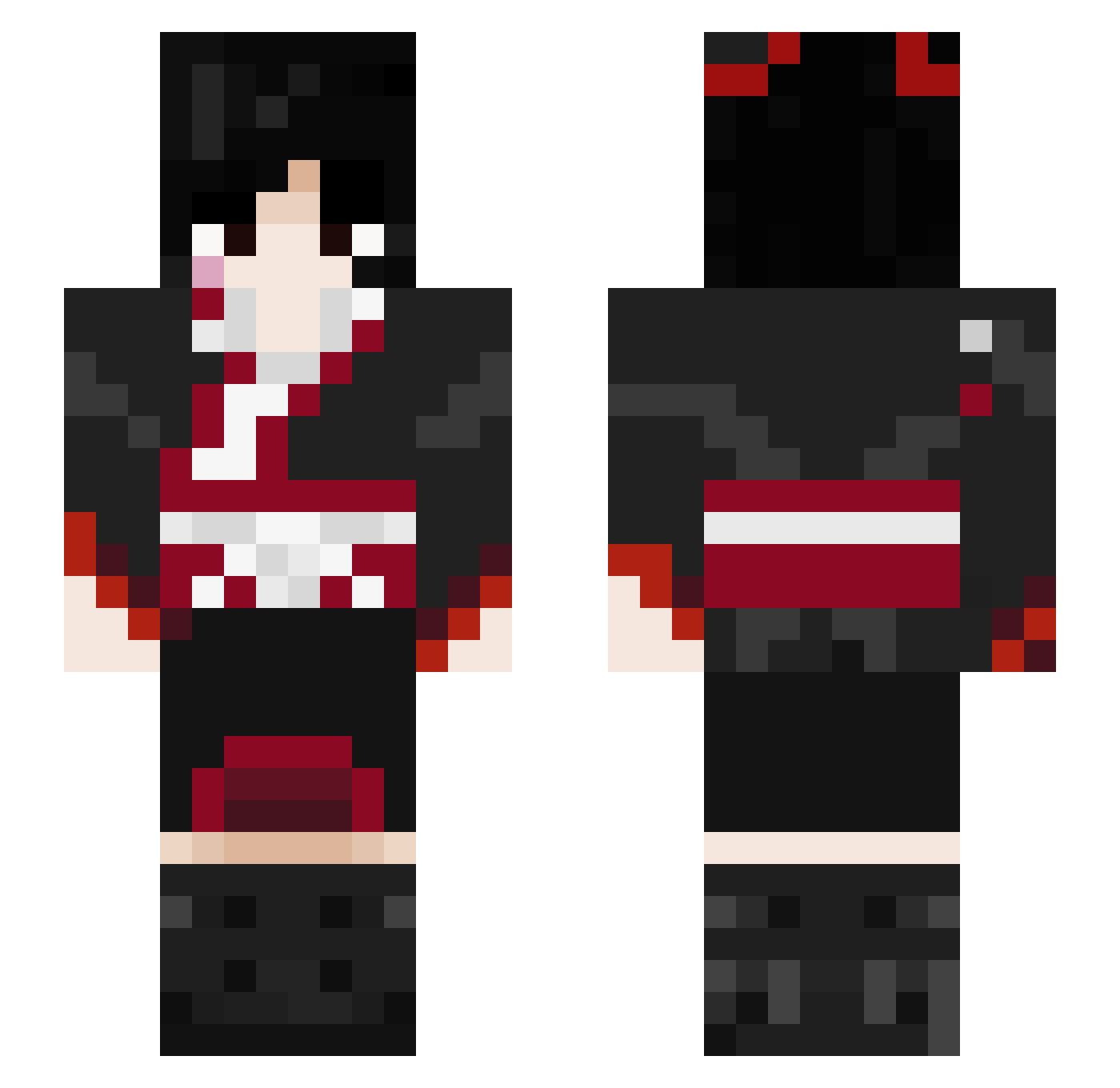 iamvirtu Minecraft skin, front and back view