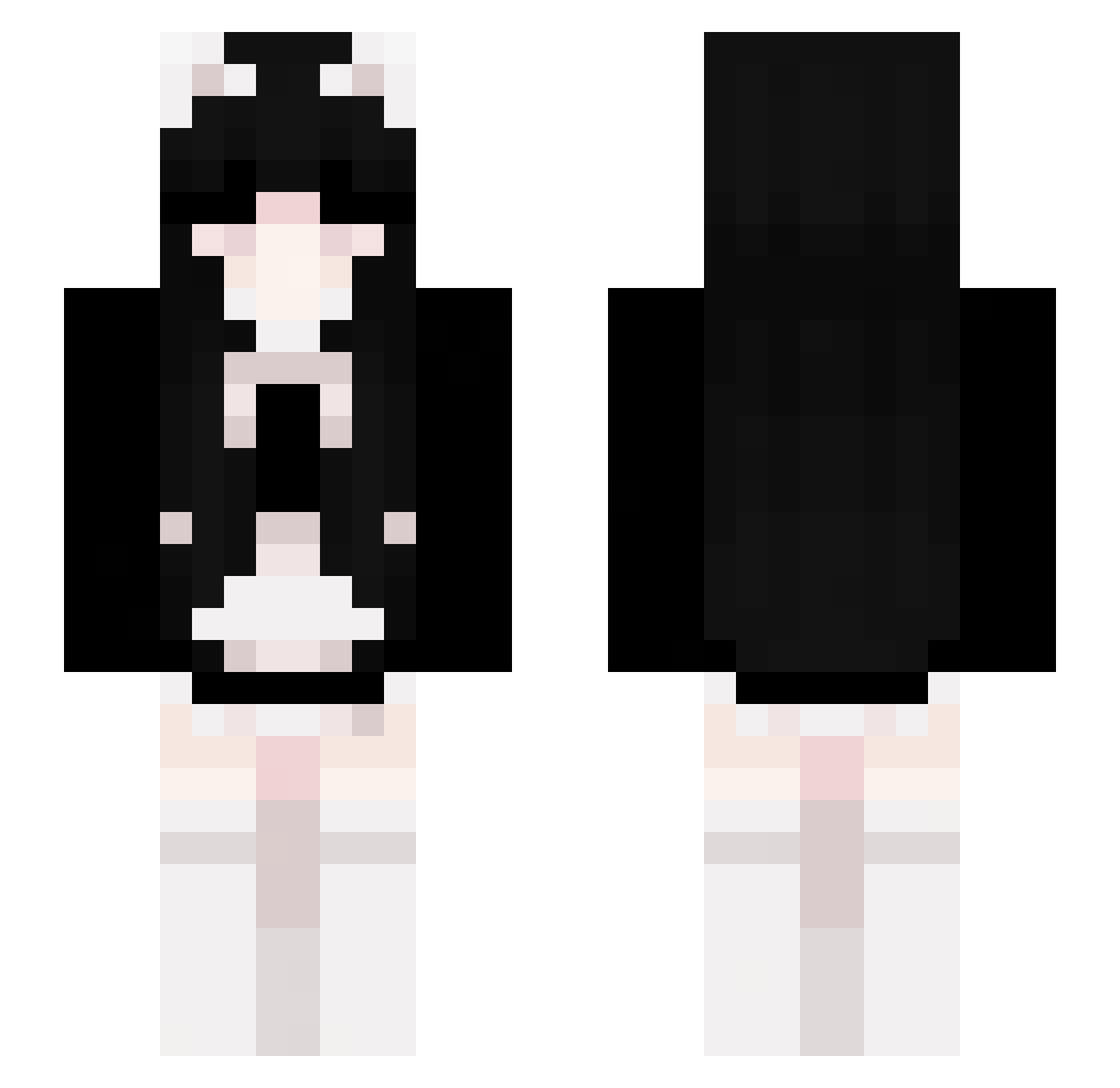 stupdigirl Minecraft skin, front and back view