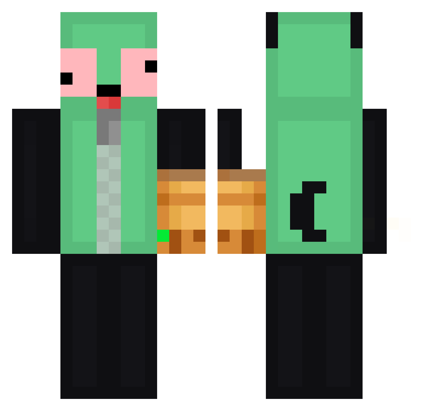 BigDemonJimmy Minecraft skin, front and back view