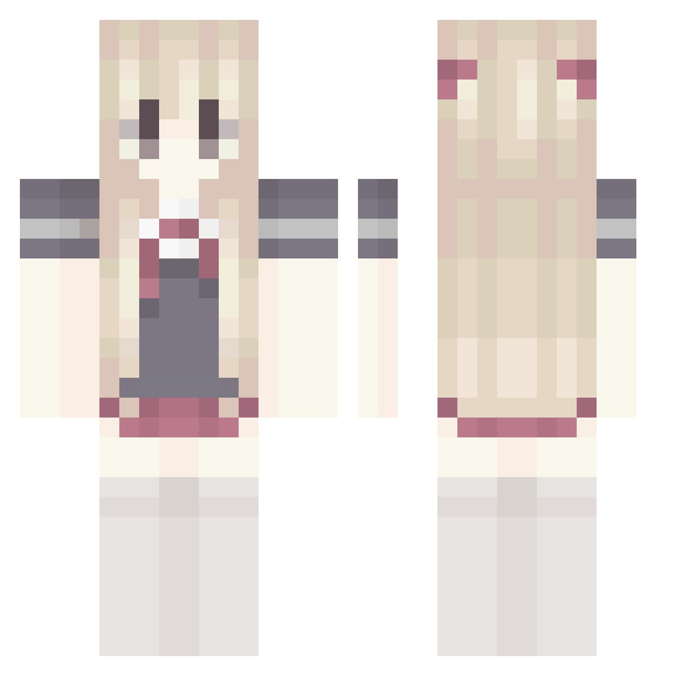 DMTOfficial Minecraft skin, front and back view