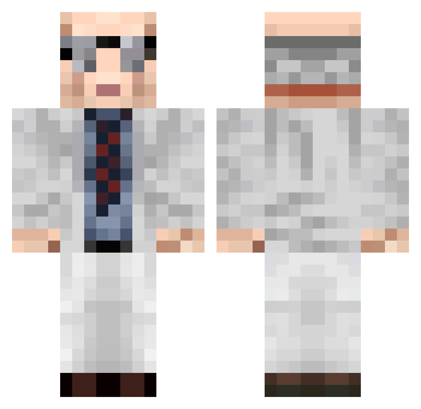 Fish_Bob Minecraft skin, front and back view