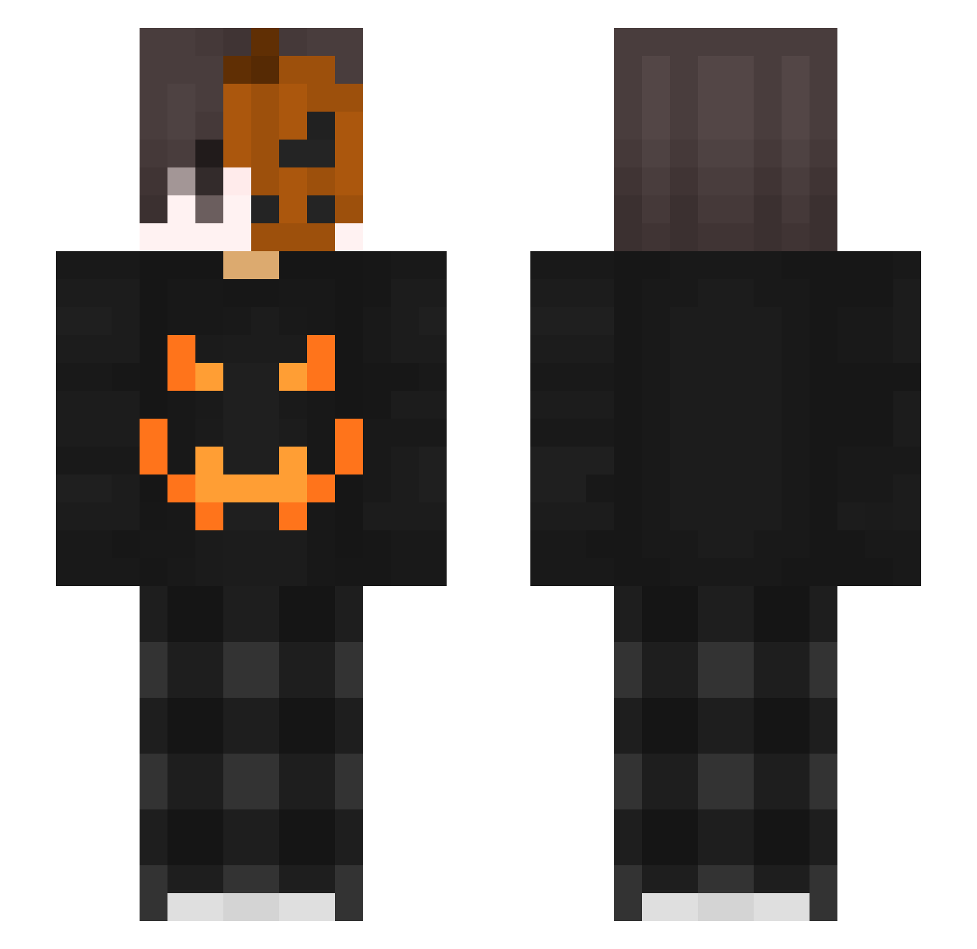 roki132 Minecraft skin, front and back view