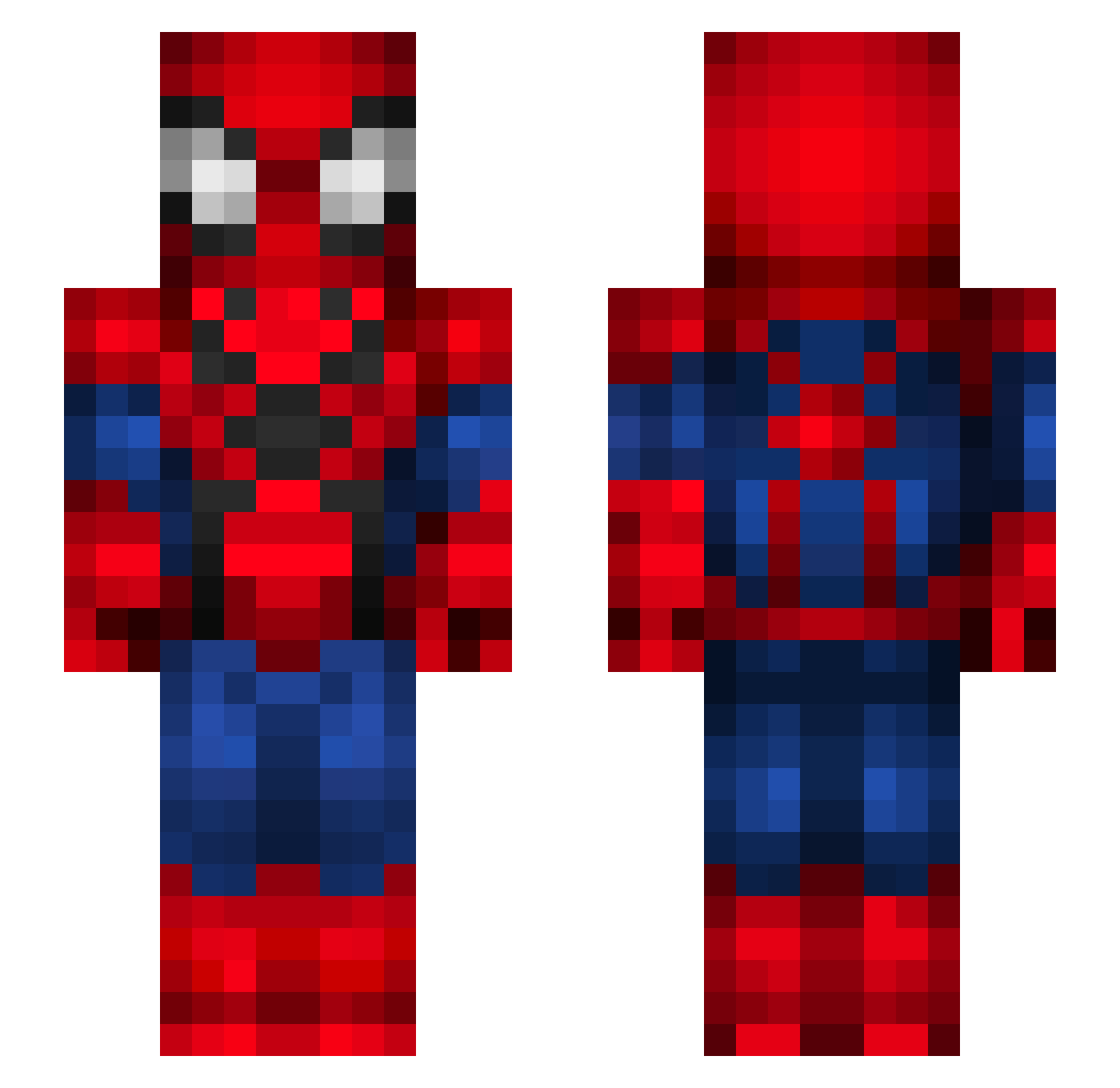 Zverse Minecraft skin, front and back view