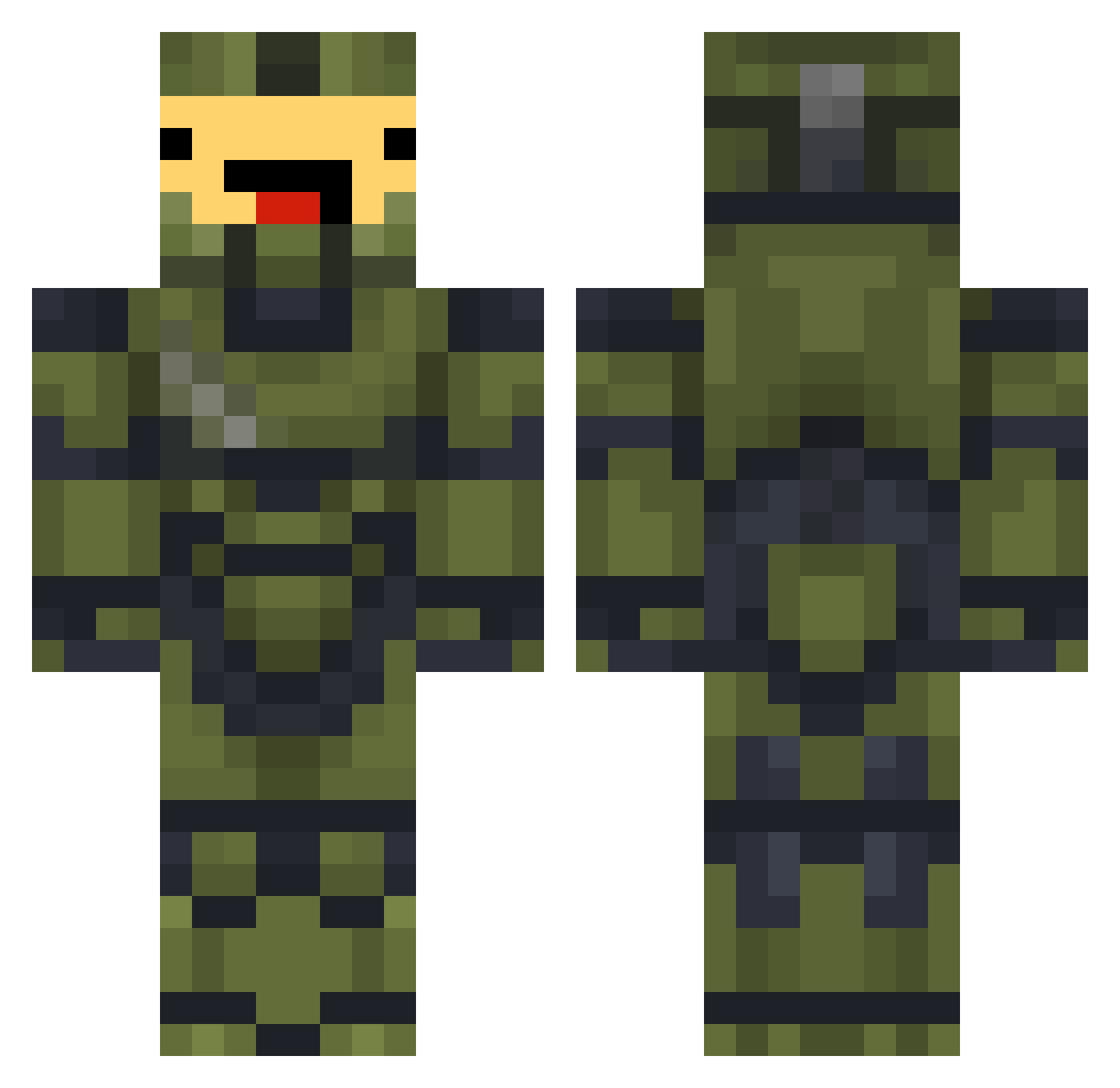 FamicuS Minecraft skin, front and back view