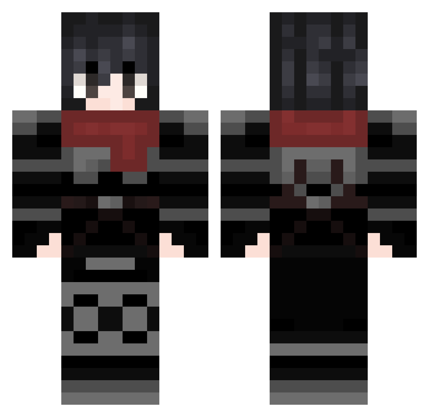 Spooginator777 Minecraft skin, front and back view