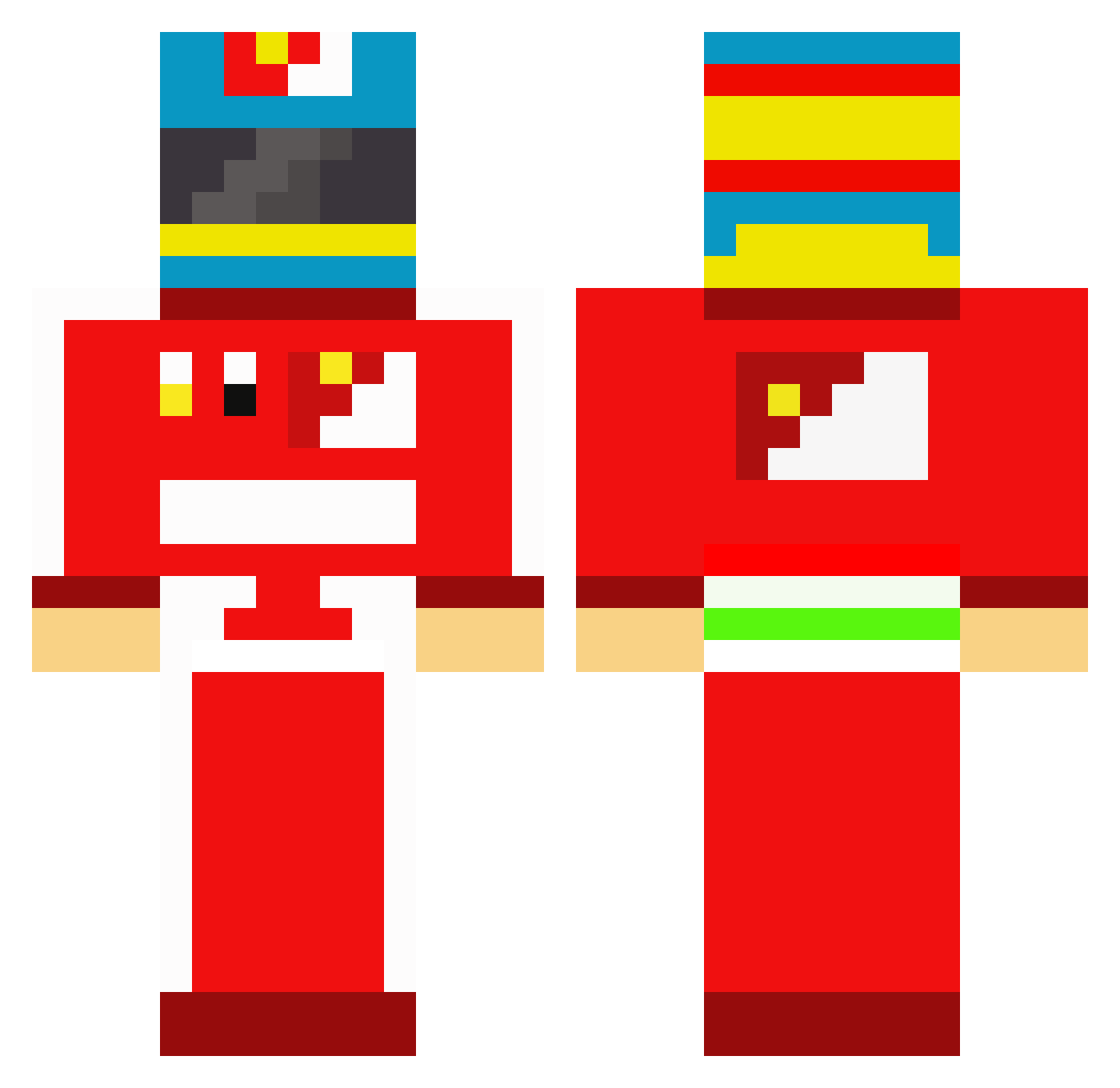 SandroxD_456 Minecraft skin, front and back view