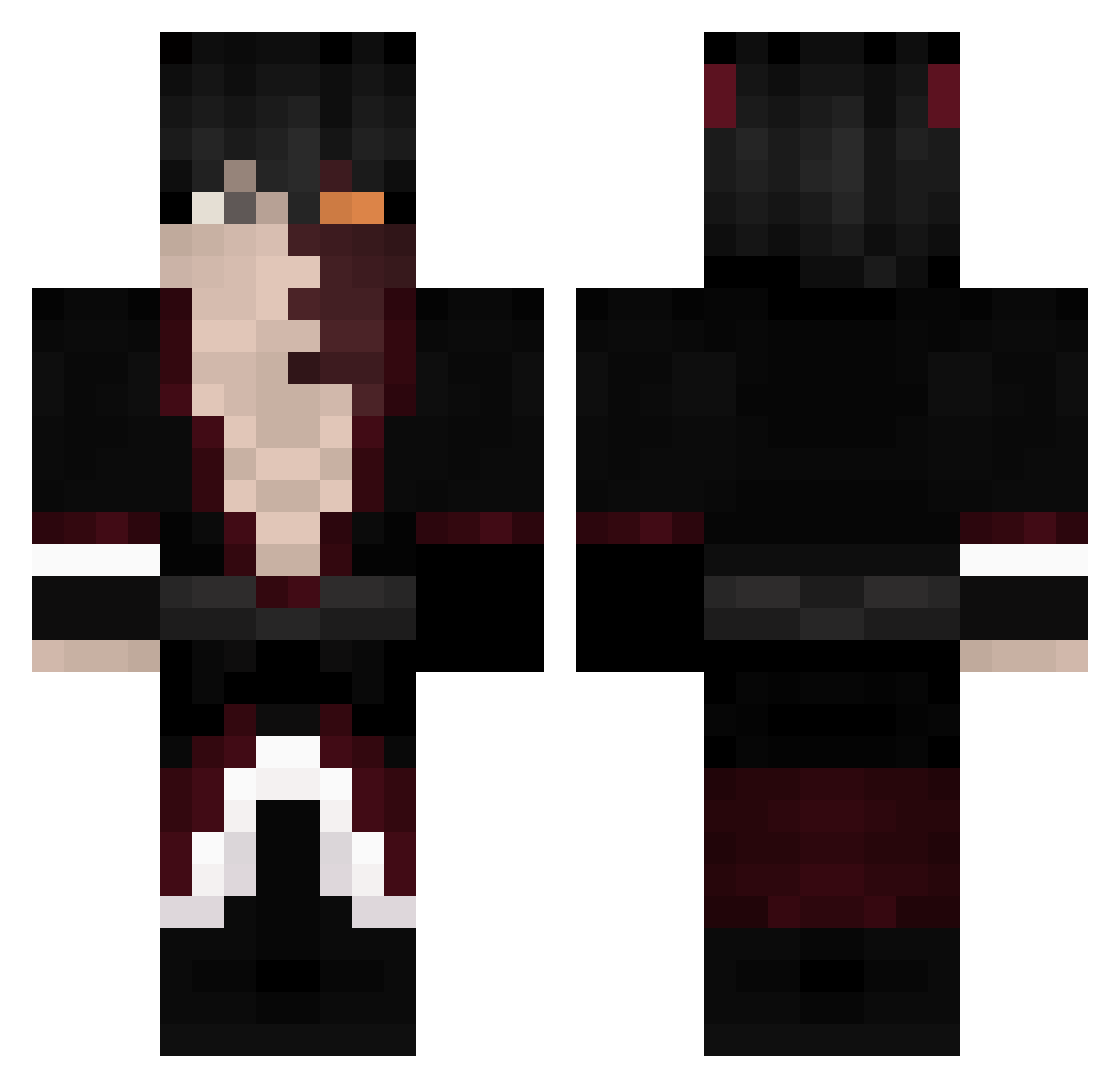 Kuveren Minecraft skin, front and back view