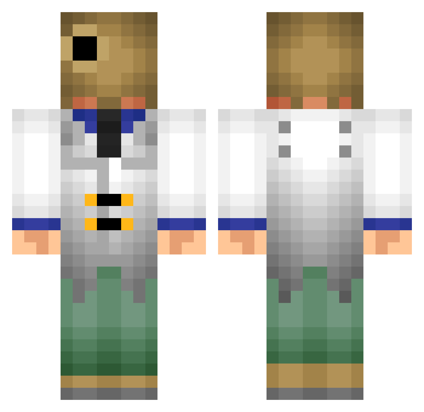 ScrungleBungus Minecraft skin, front and back view