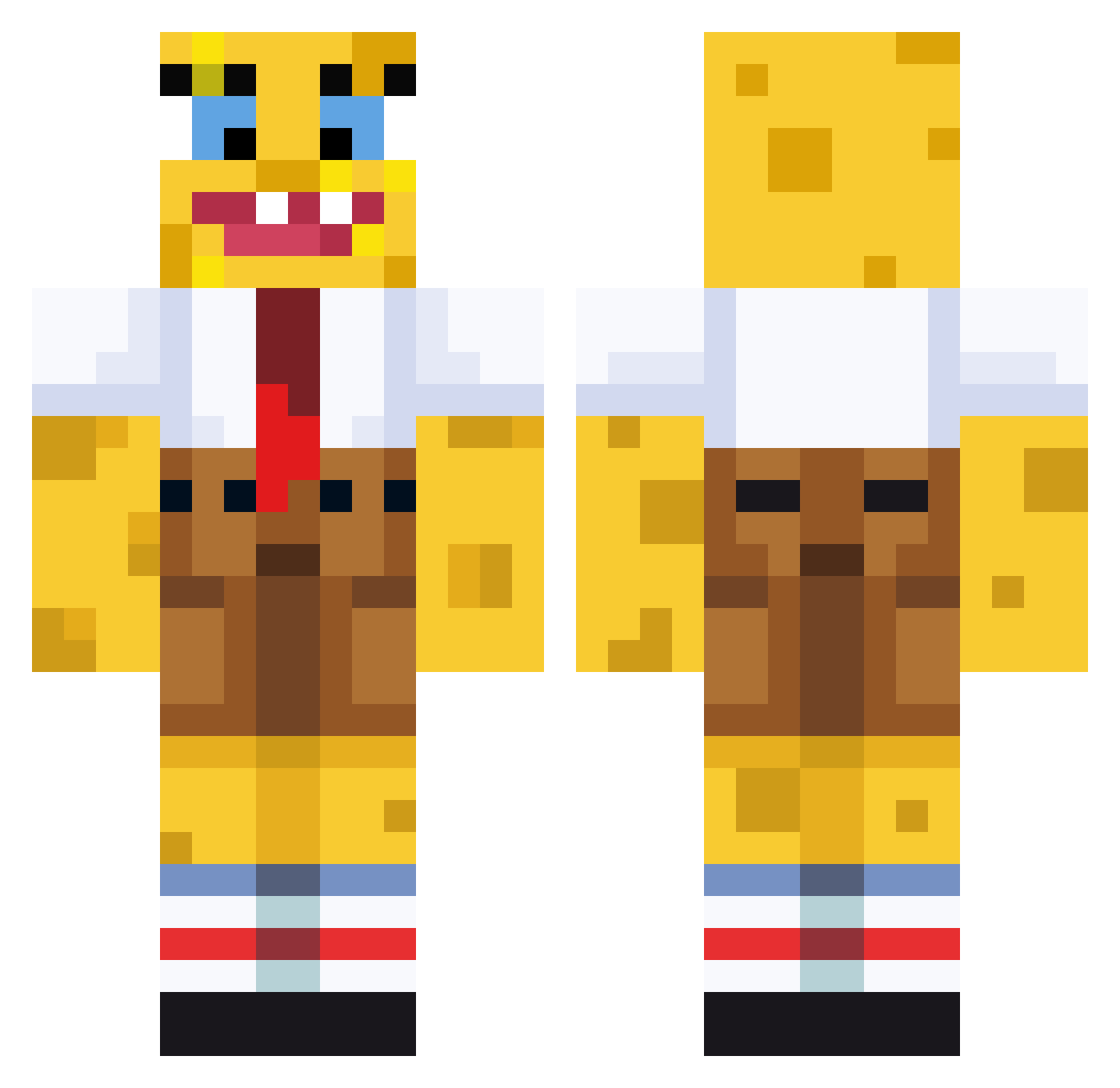 STCIKMAN Minecraft skin, front and back view
