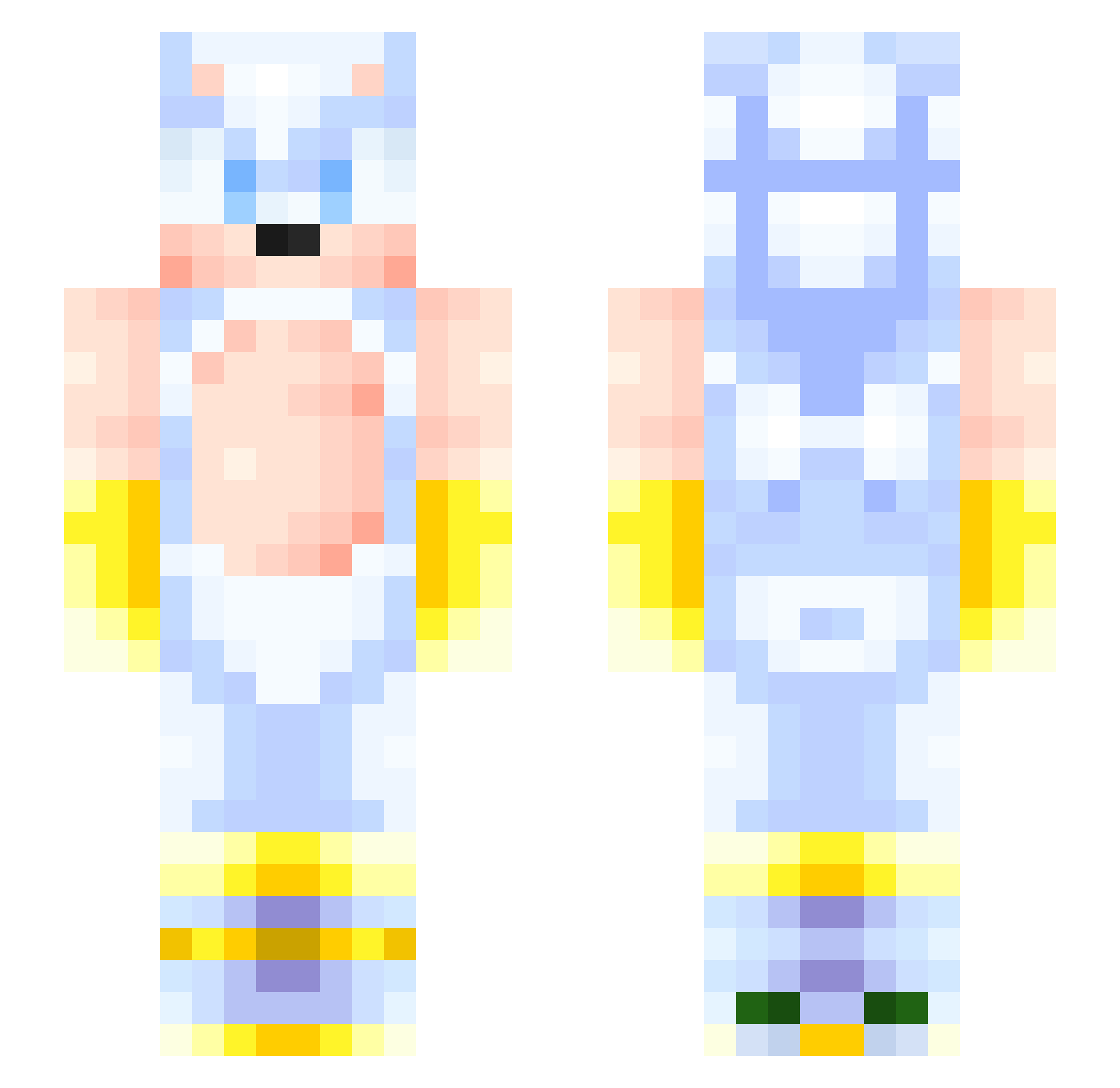 hyperjonah18 Minecraft skin, front and back view