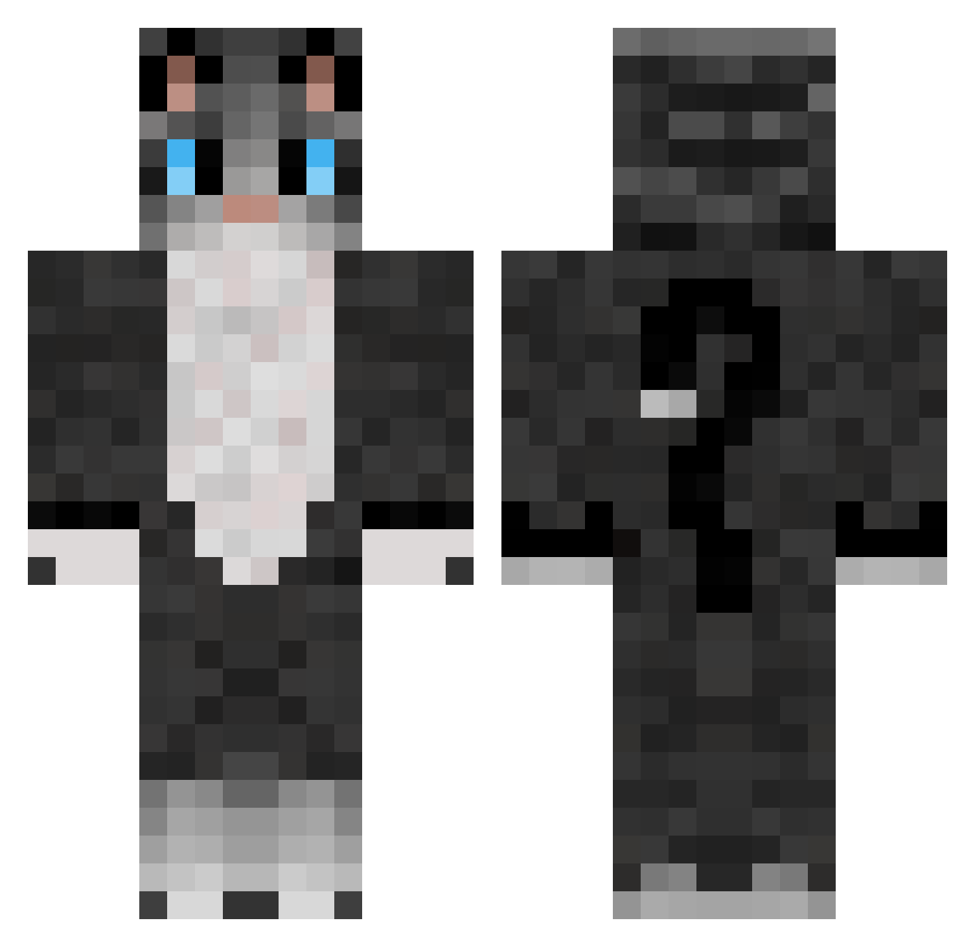 Kotenkina Minecraft skin, front and back view