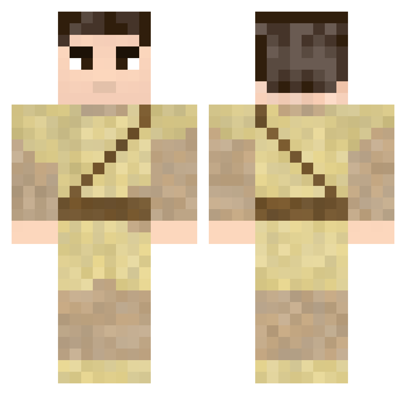 TheArtilo Minecraft skin, front and back view