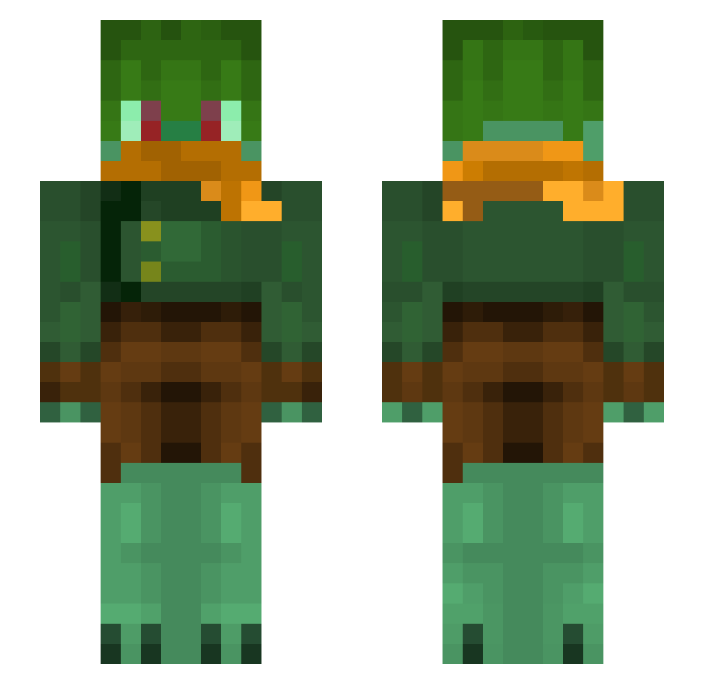 Look_to Minecraft skin, front and back view