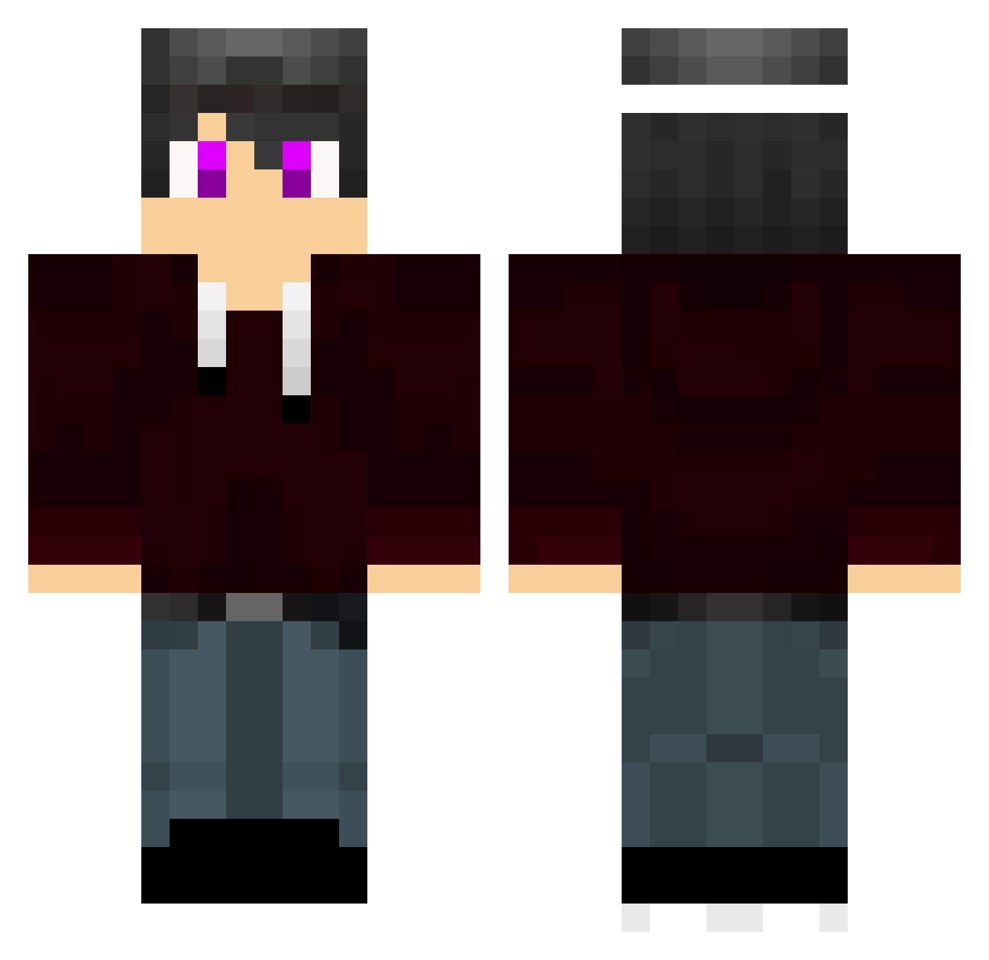 shottt_ Minecraft skin, front and back view