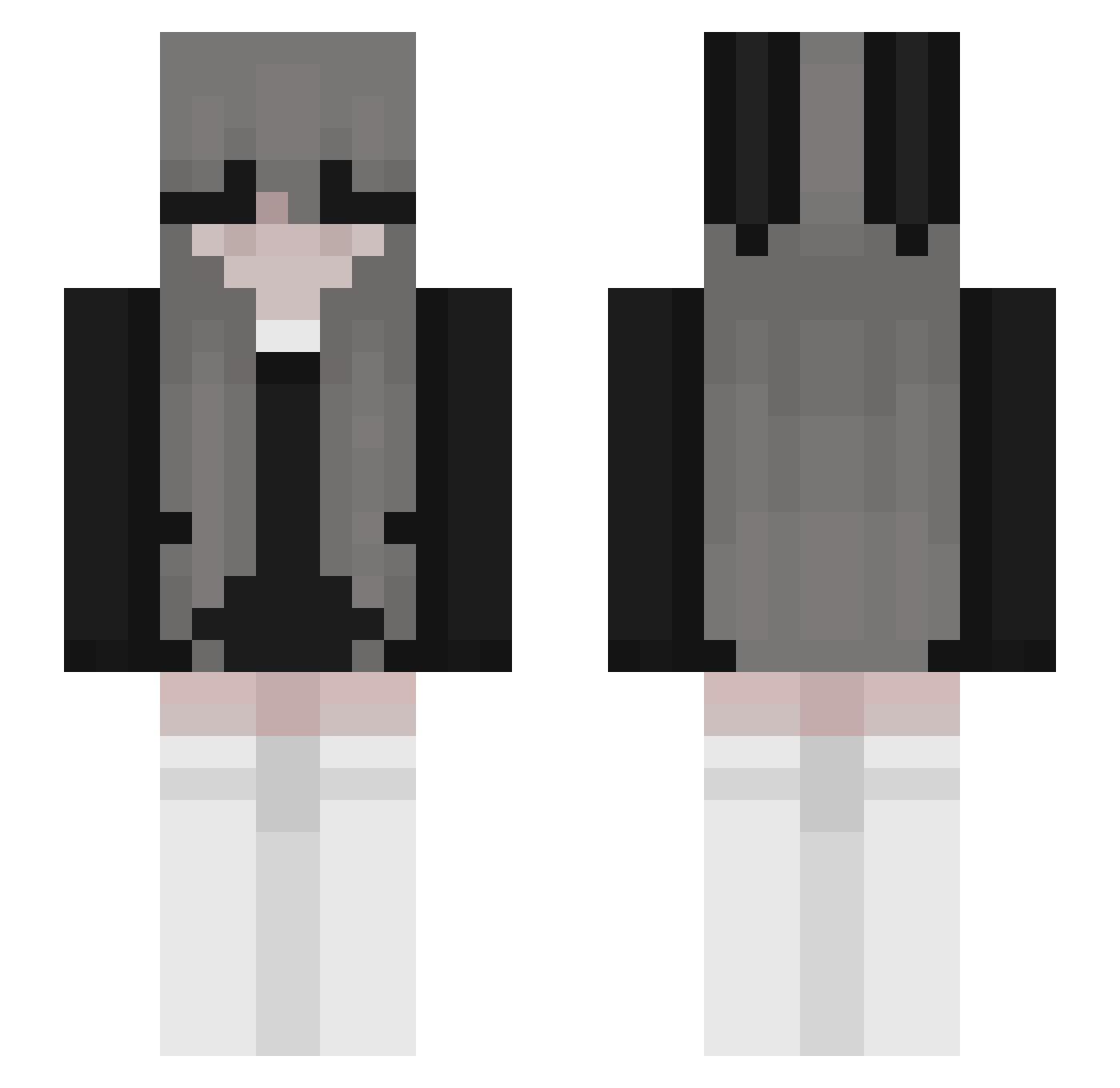 Emilia_2019 Minecraft skin, front and back view