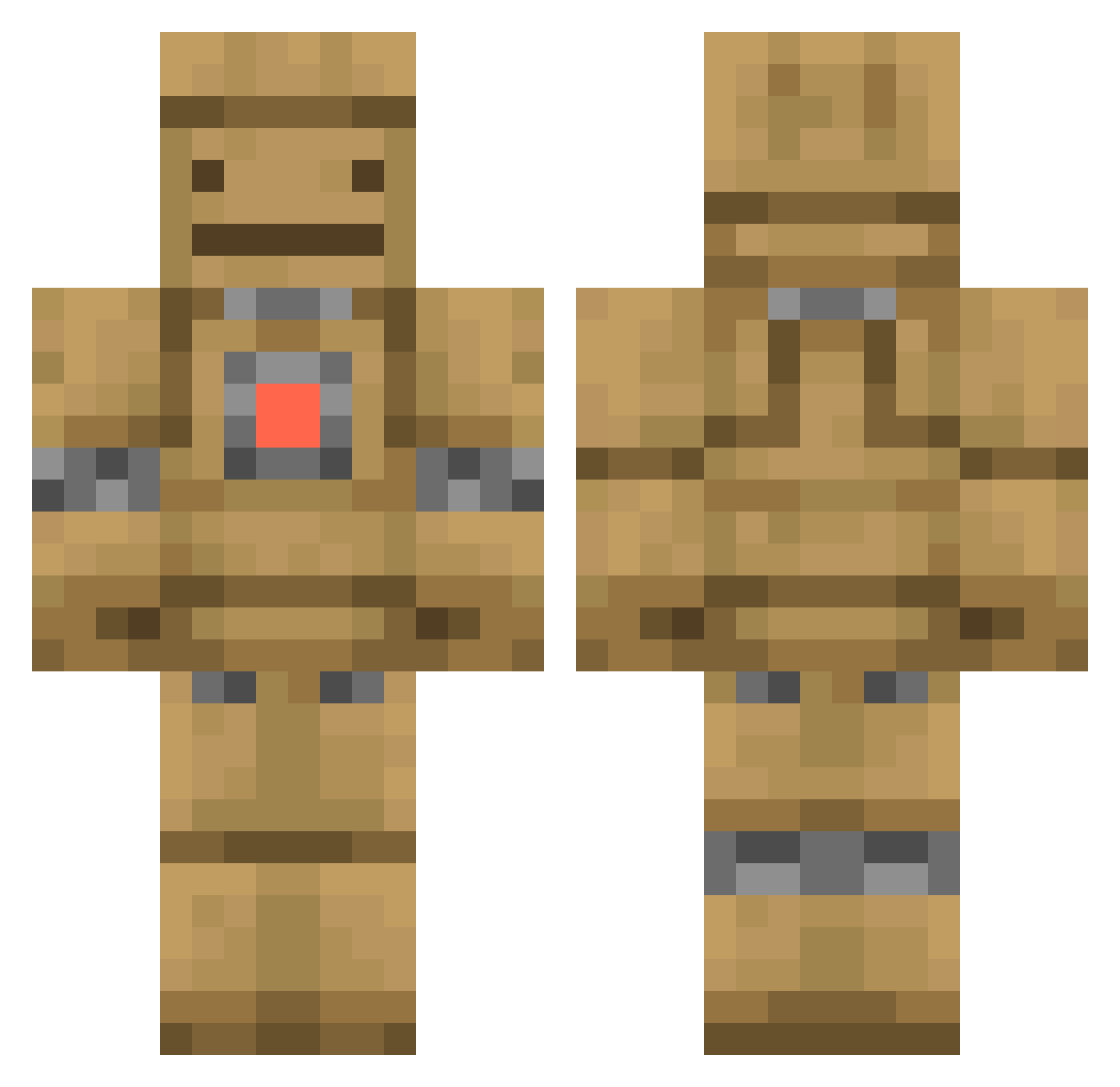 ColtRN Minecraft skin, front and back view