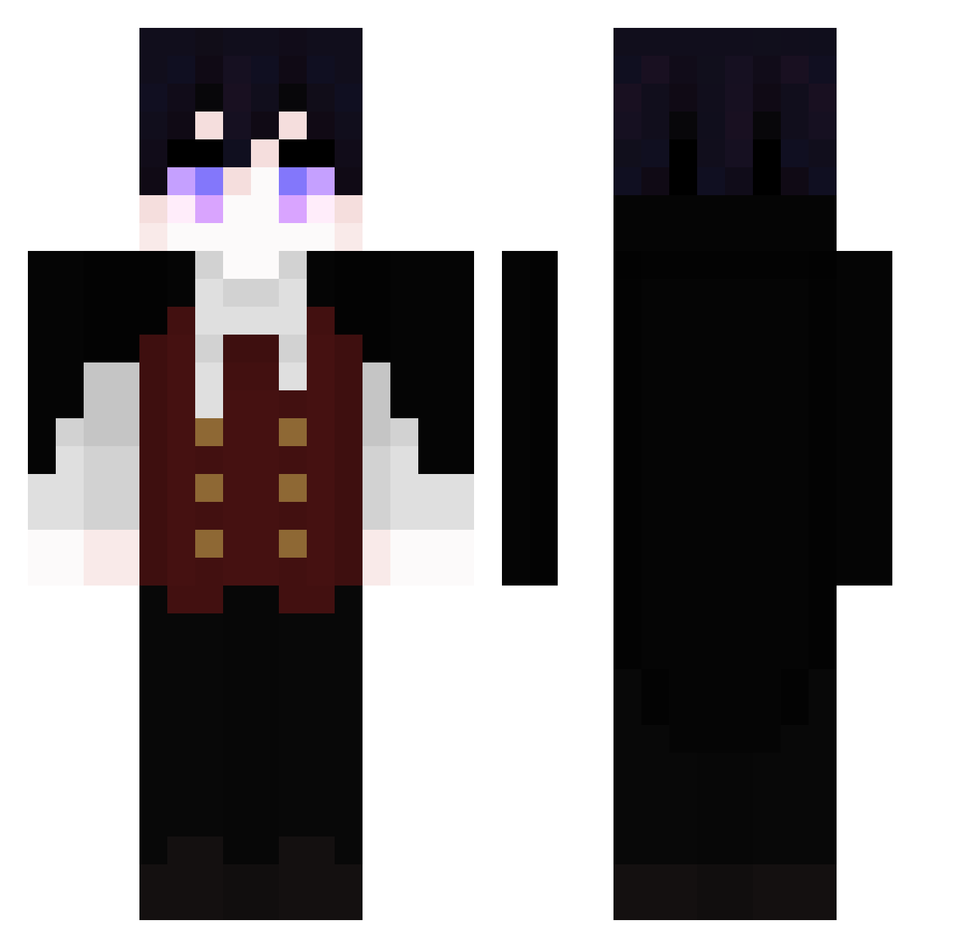Sung9090 Minecraft skin, front and back view
