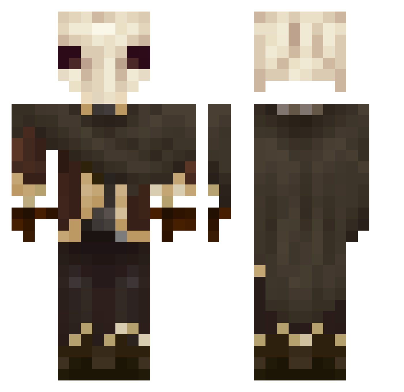 RollinD Minecraft skin, front and back view