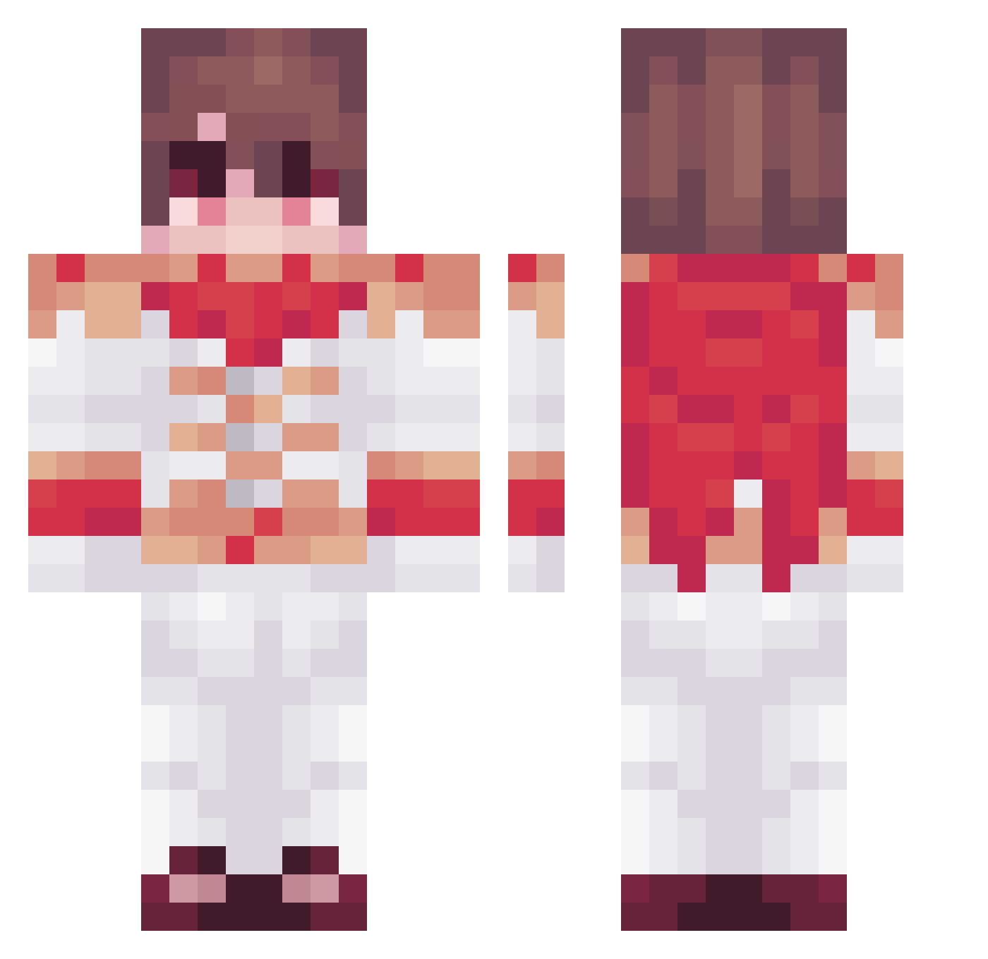 Alde_yes Minecraft skin, front and back view