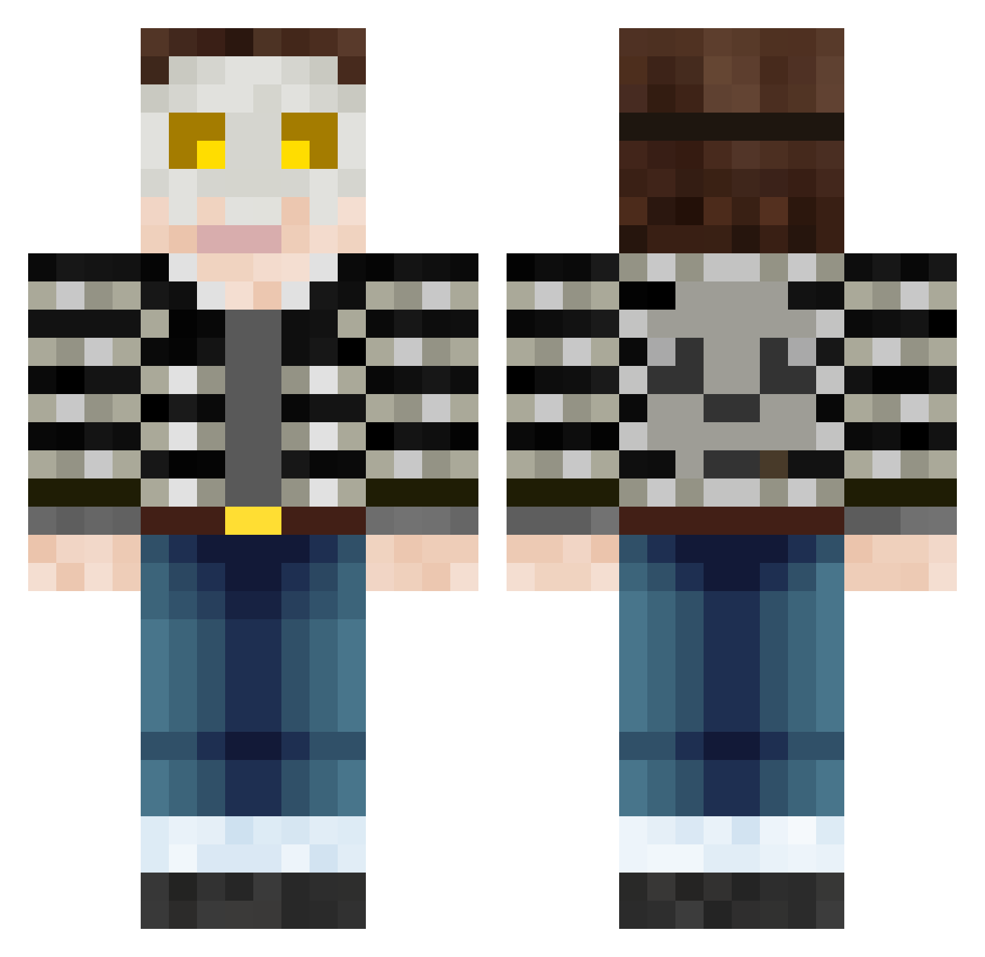 j4rfield Minecraft skin, front and back view